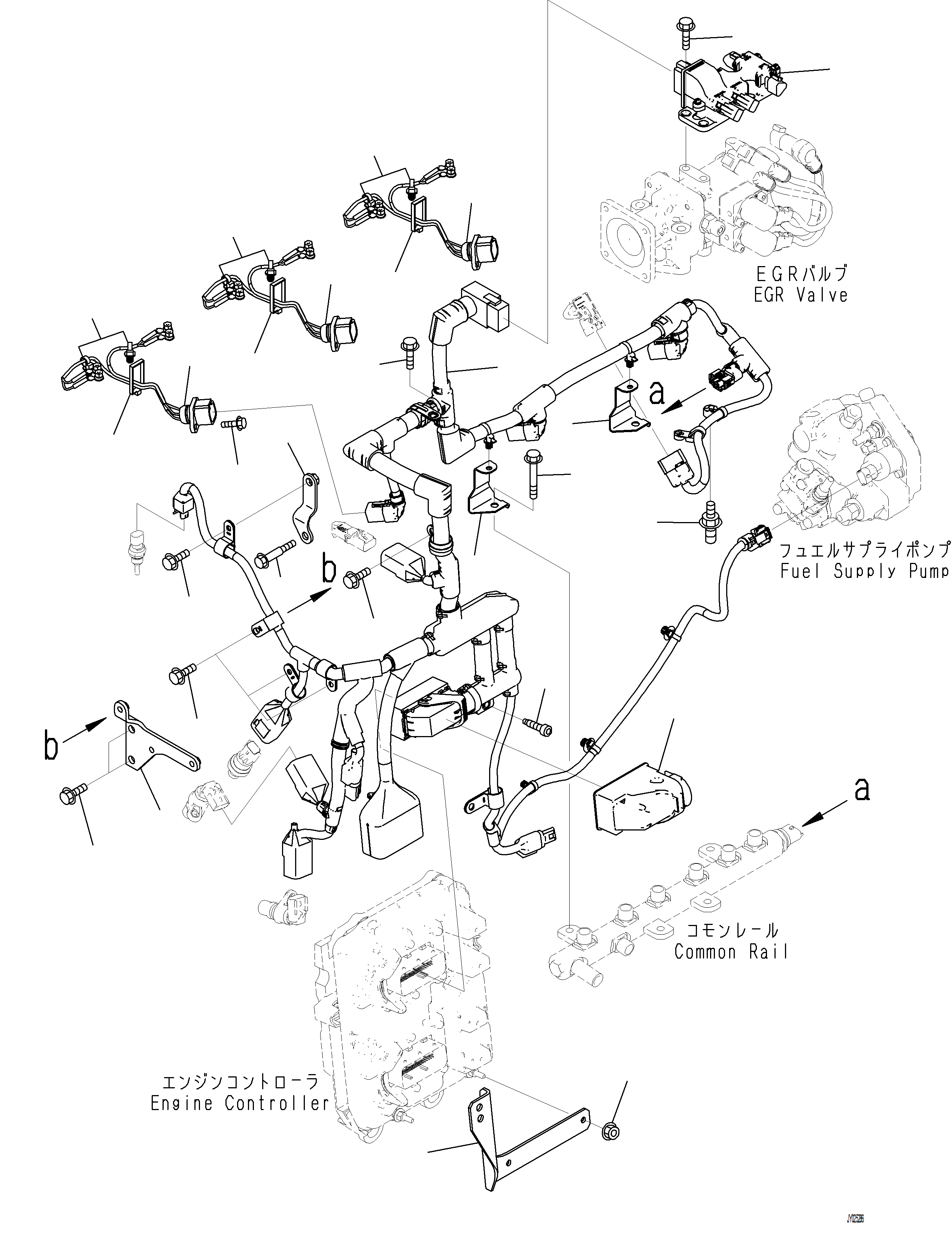 Komatsu parts book diagram for PC230F-11 SN A20700-UP: AWR00-001001 WIRING HARNESS