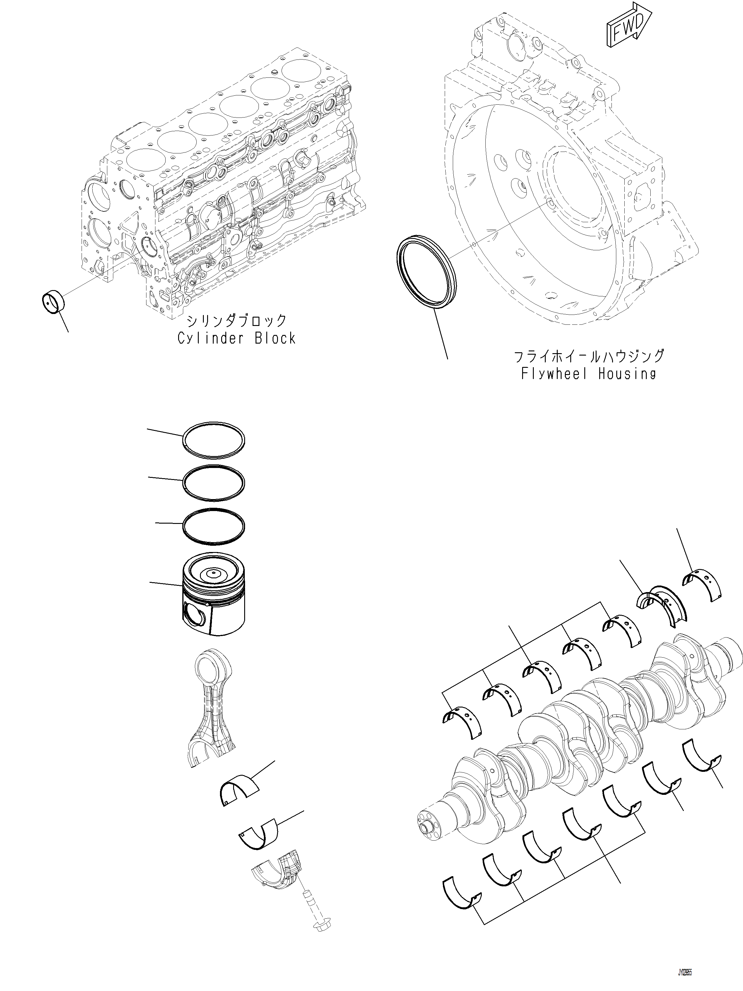 Excavators Komatsu / PC230F-11 SN A20700-UP(pc230f11) / A8110-001001 REPAIR SERVICE PARTS(A-166 : A8110-001001)