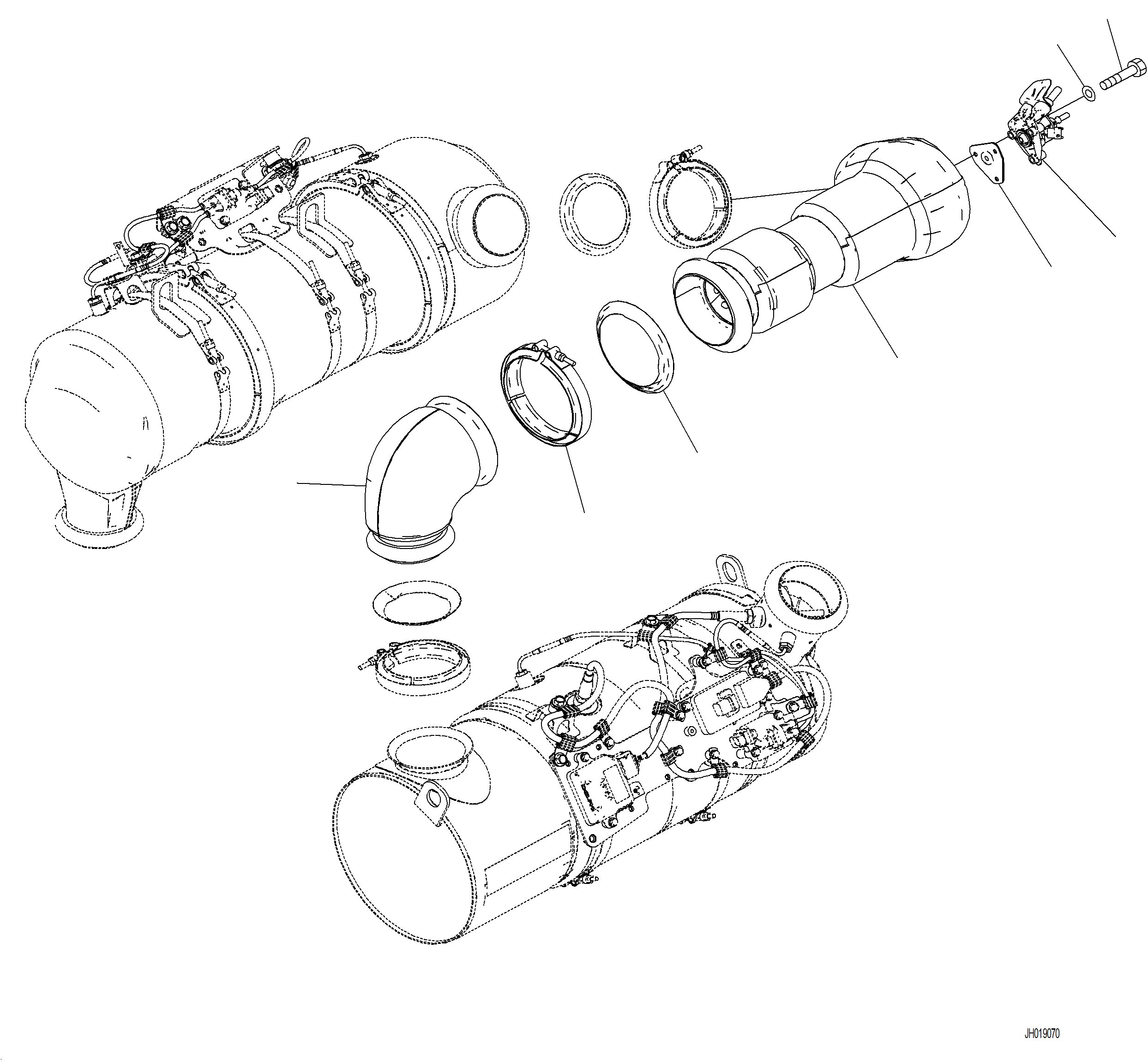Excavators Komatsu / PC230F-11 SN A20700-UP(pc230f11) / B0300-001006 DEF TANK MIXING TUBE(B-028 : B0300-001006)