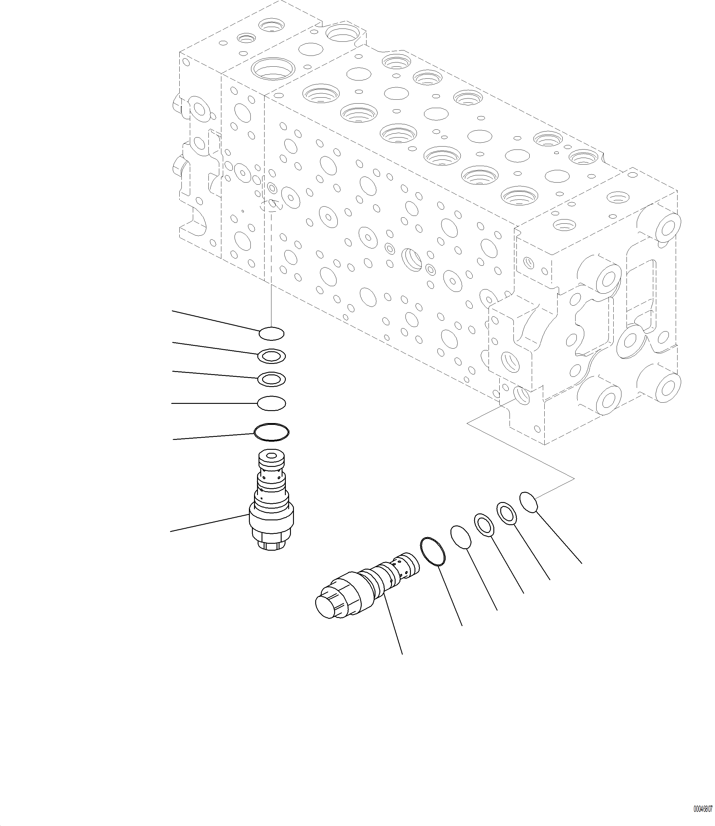 Excavators Komatsu / PC230F-11 SN A20700-UP(pc230f11) / H0120-001008 MAIN CONTROL VALVE 7-SPOOL (8/21)(H-024 : H0120-001008)