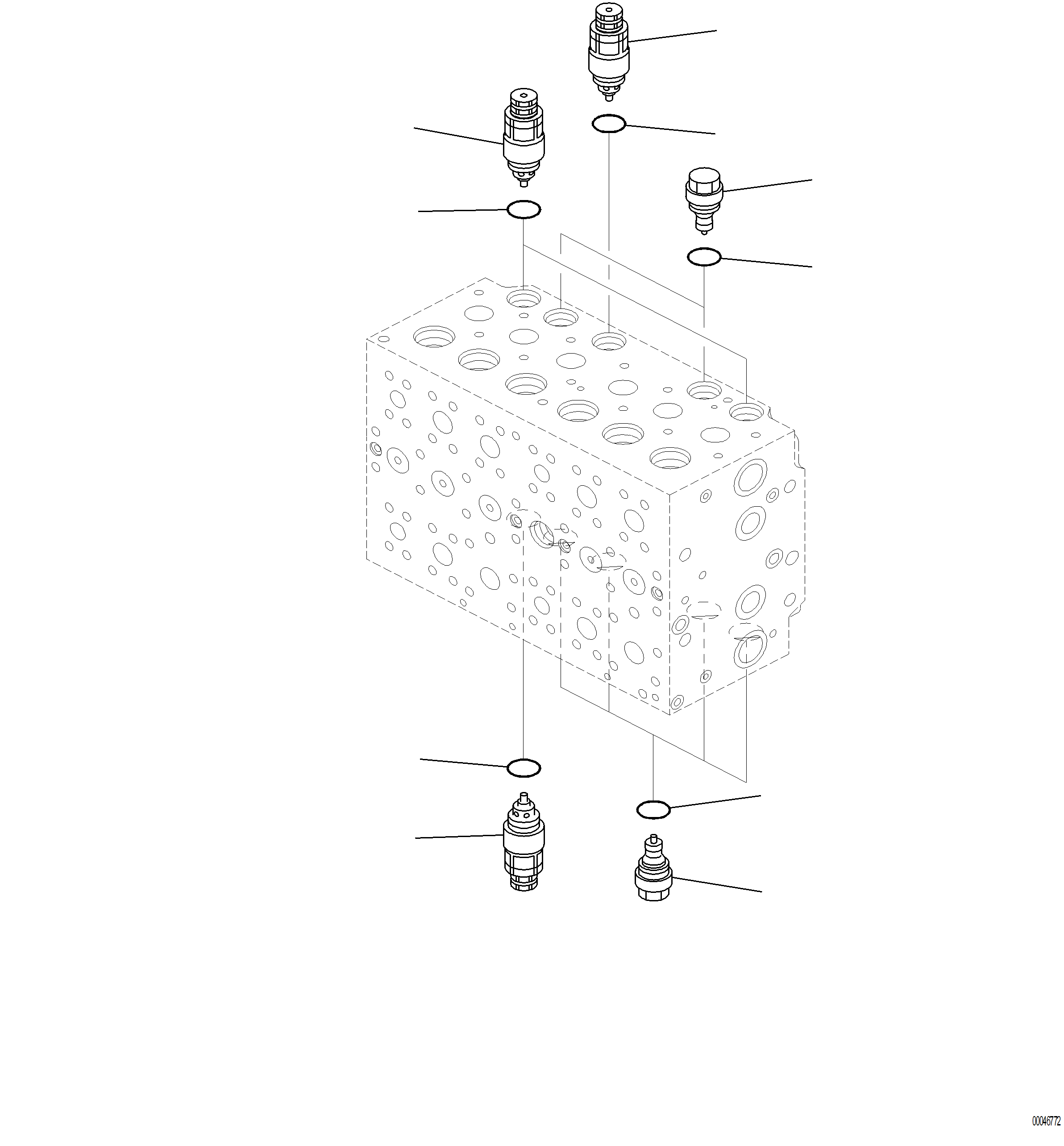 Komatsu parts book diagram for PC230F-11 SN A20700-UP: H0120-001012 MAIN CONTROL VALVE 7-SPOOL (12/21)