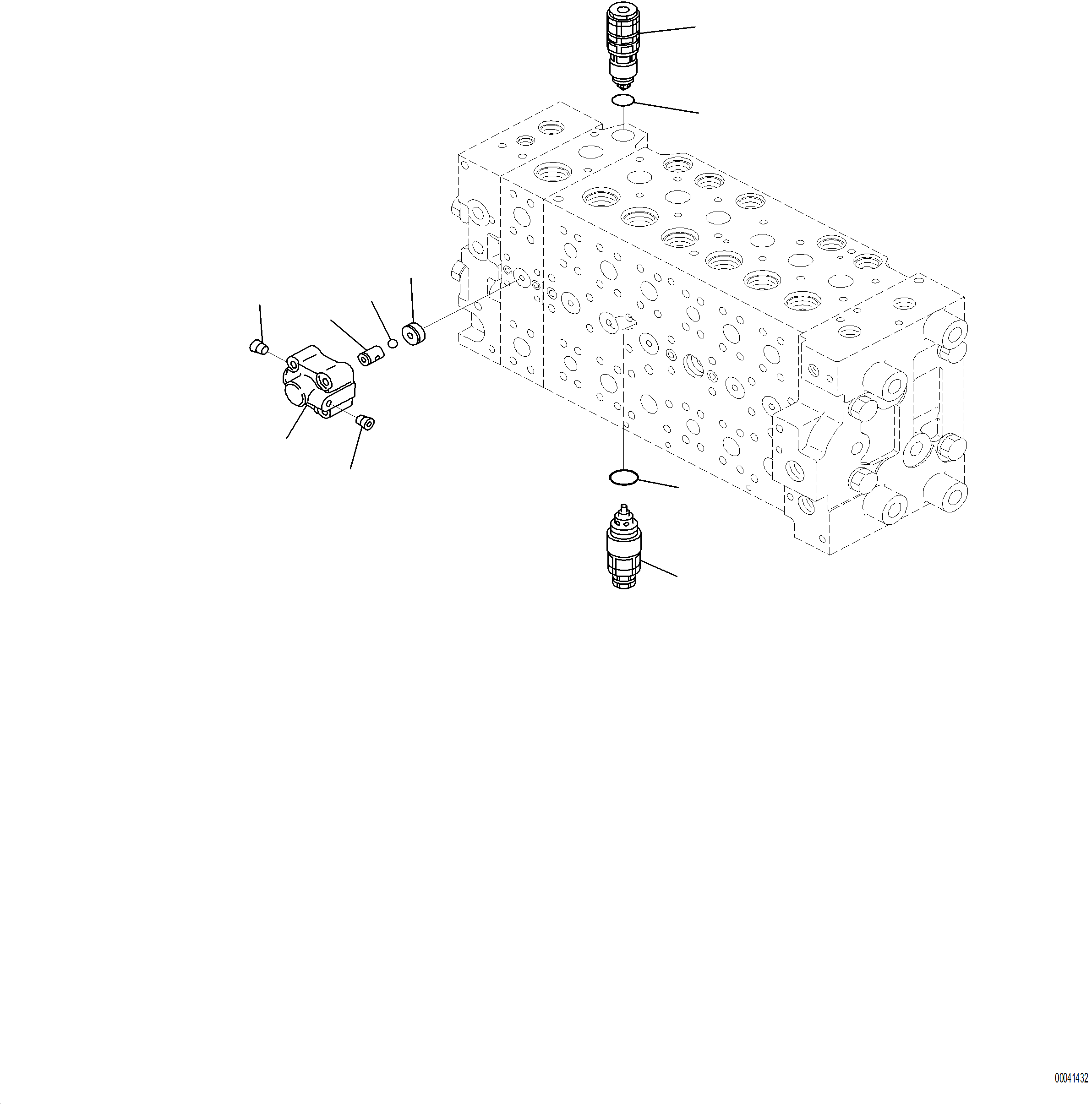 Komatsu parts book diagram for PC230F-11 SN A20700-UP: H0120-001020 MAIN CONTROL VALVE 7-SPOOL (20/21)