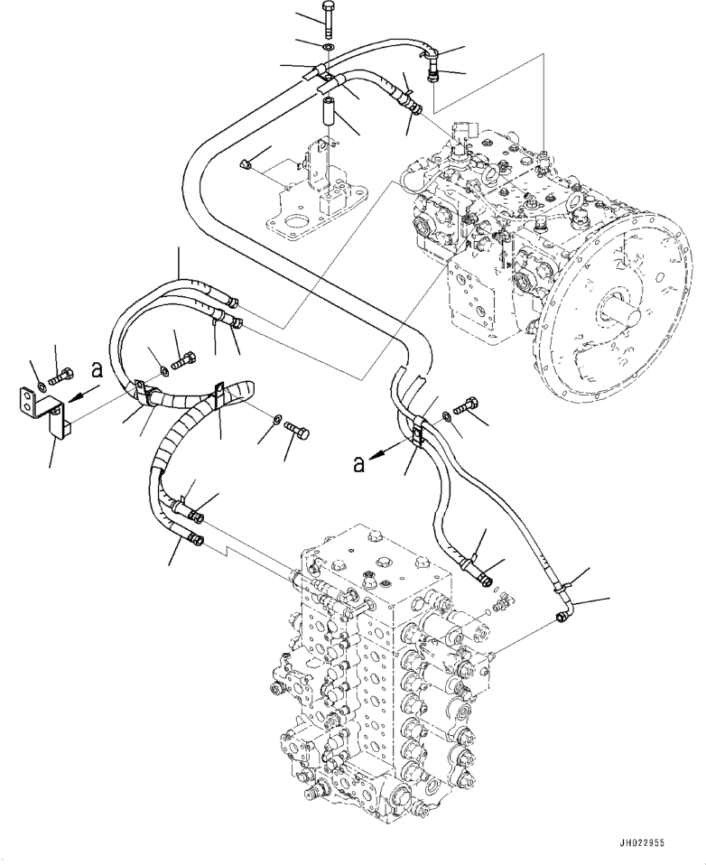 Excavators Komatsu / PC230F-11 SN A20700-UP(pc230f11) / H1810-001001 LS PIPING(H-134 : H1810-001001)