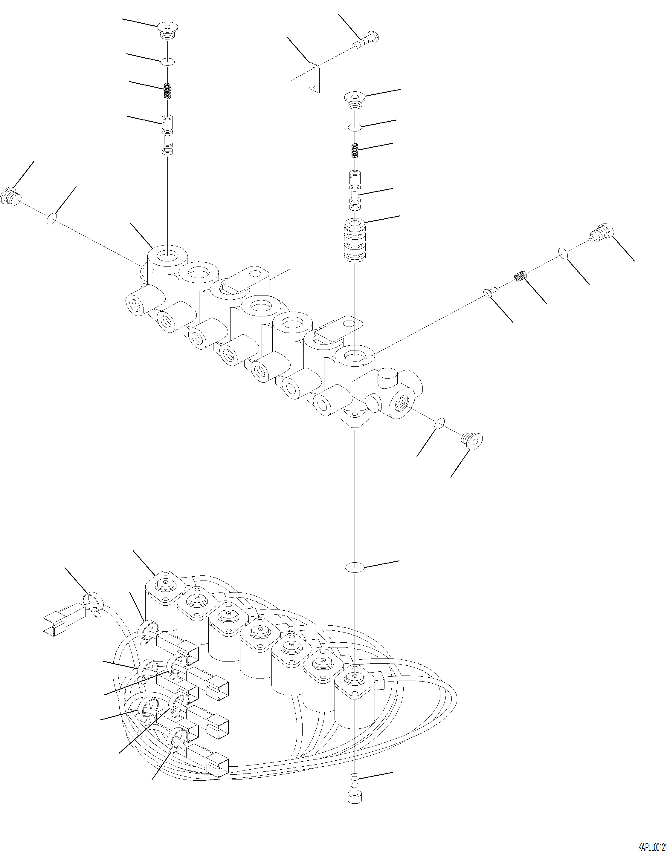 Komatsu parts book diagram for PC230F-11 SN A20700-UP: H1831-001001 SOLENOID VALVE