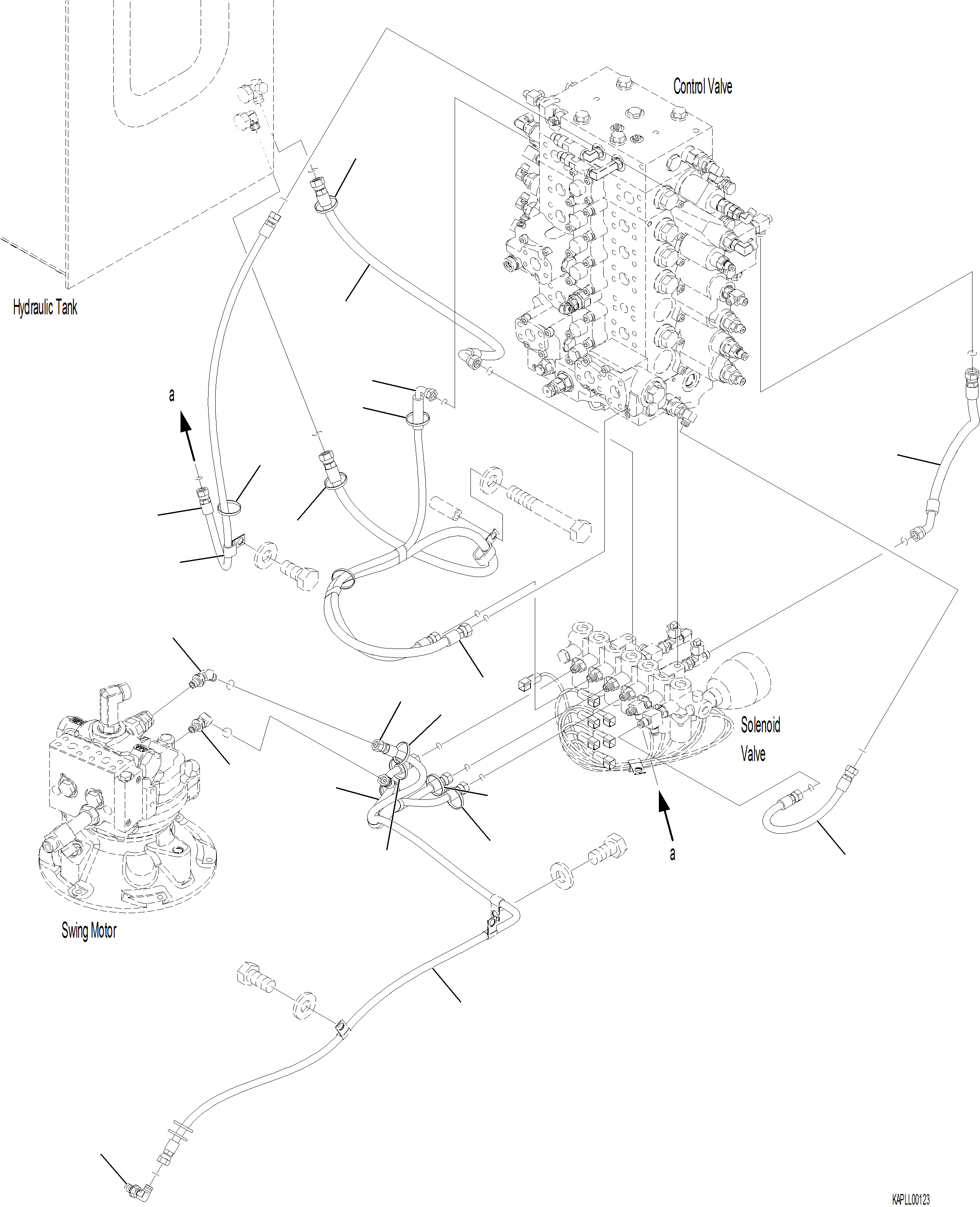 Excavators Komatsu / PC230F-11 SN A20700-UP(pc230f11) / H1831-001003 SOLENOID VALVE PIPING(H-142 : H1831-001003)