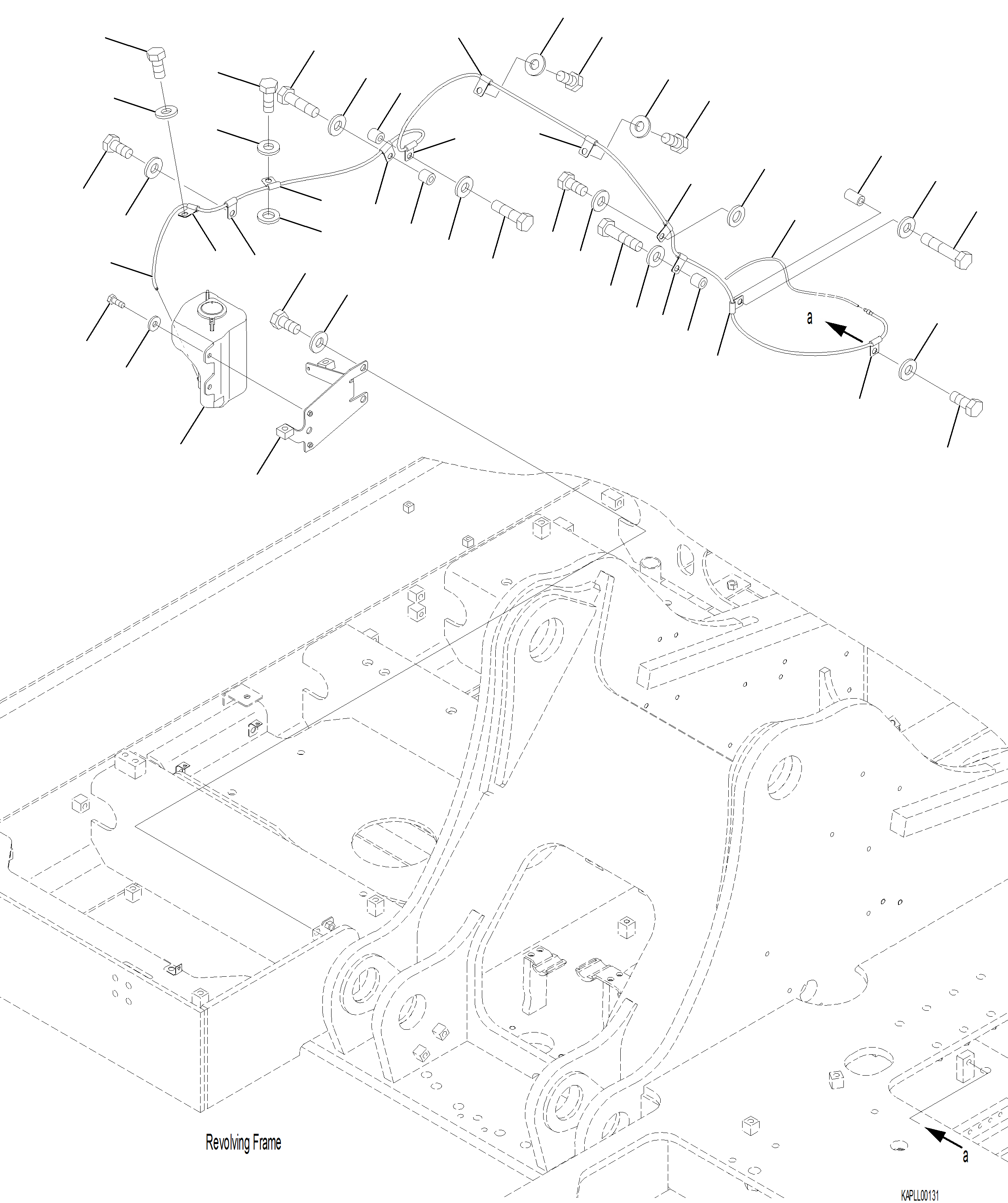 Komatsu parts book diagram for PC230F-11 SN A20700-UP: K0350-001001 WINDOW WASHER