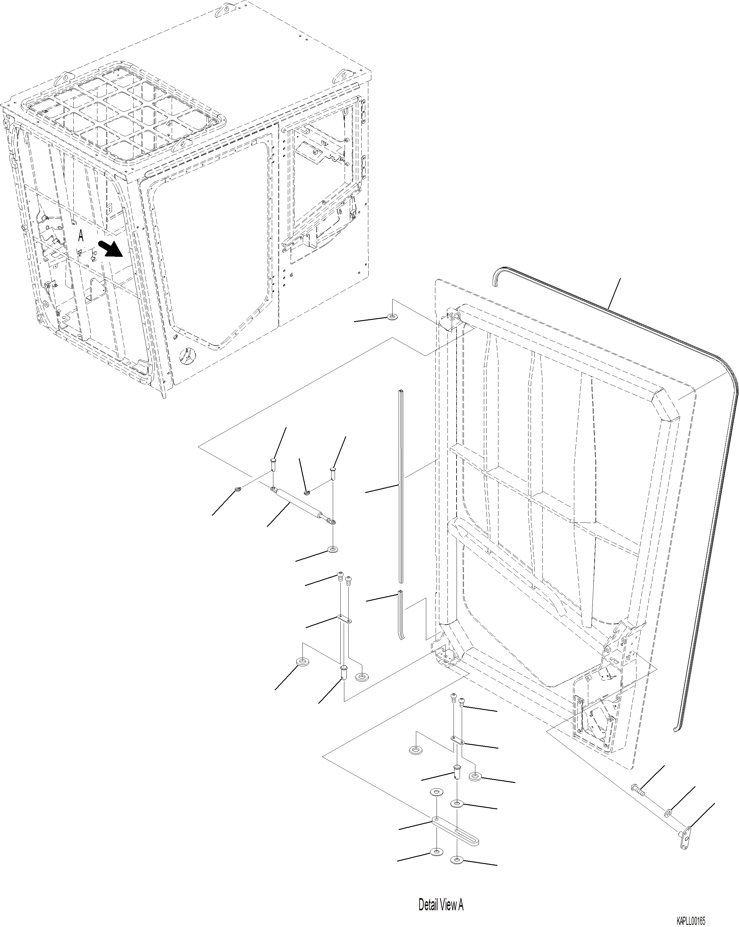 Excavators Komatsu / PC230F-11 SN A20700-UP(pc230f11) / K1110-001009 CAB DOOR TRIM, SPRING AND CATCH(K-048 : K1110-001009)