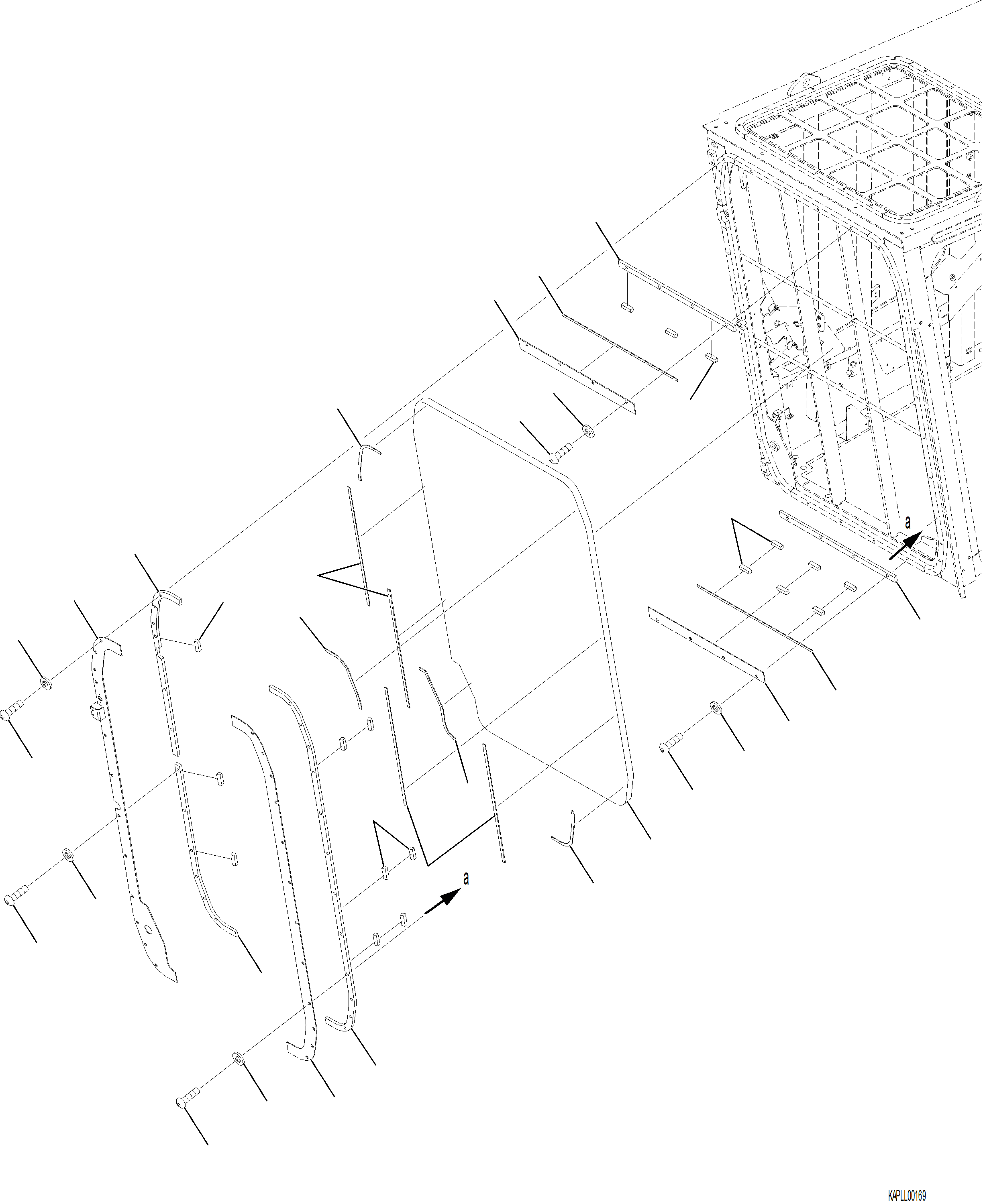 Excavators Komatsu / PC230F-11 SN A20700-UP(pc230f11) / K1110-001013 CAB FRONT WINDOW(K-056 : K1110-001013)