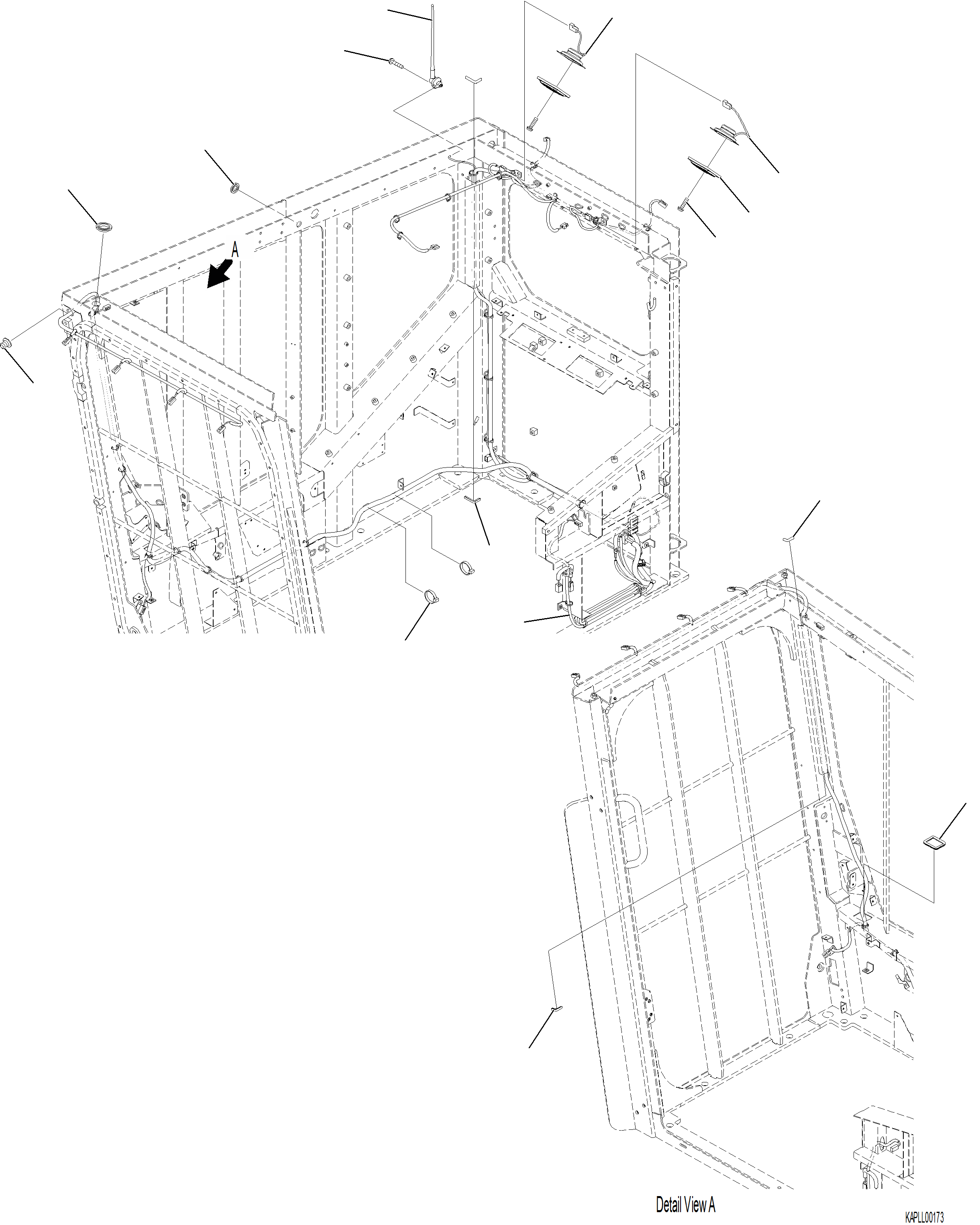 Excavators Komatsu / PC230F-11 SN A20700-UP(pc230f11) / K1110-001017 CAB RADIO WIRING(K-064 : K1110-001017)