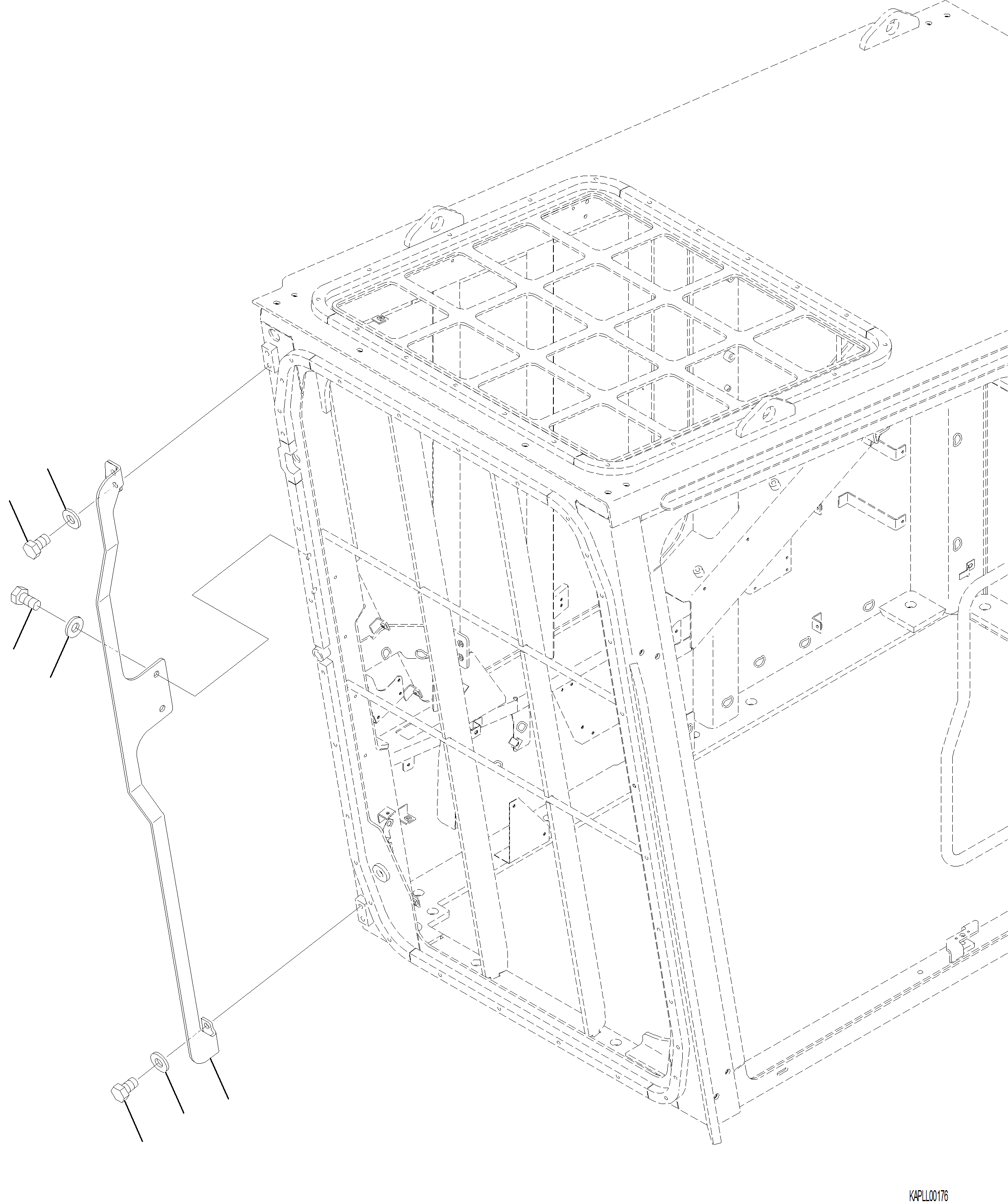 Excavators Komatsu / PC230F-11 SN A20700-UP(pc230f11) / K1110-001020 CAB WIPER GUARD(K-070 : K1110-001020)