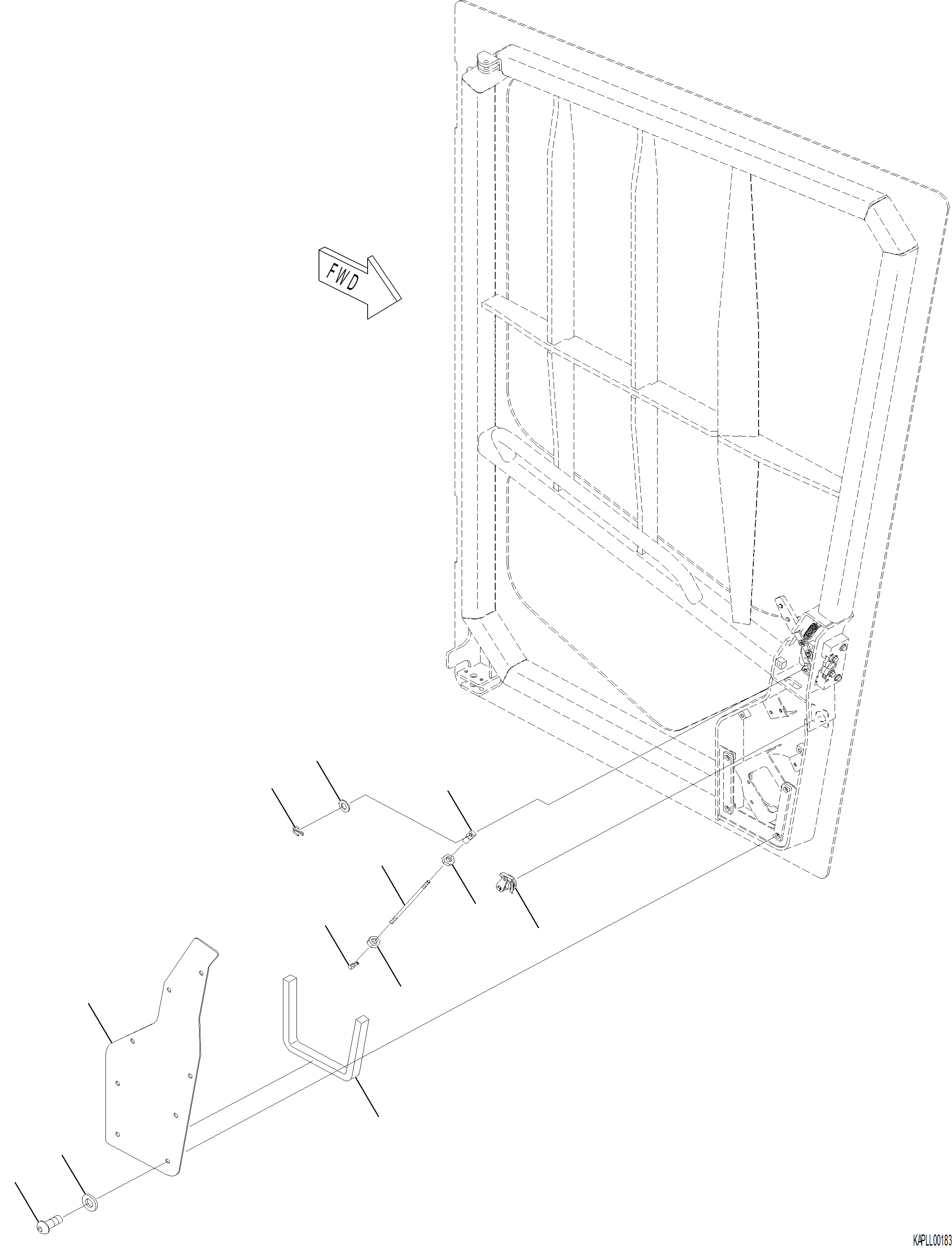 Excavators Komatsu / PC230F-11 SN A20700-UP(pc230f11) / K1110-001027 CAB DOOR (4/4)(K-084 : K1110-001027)