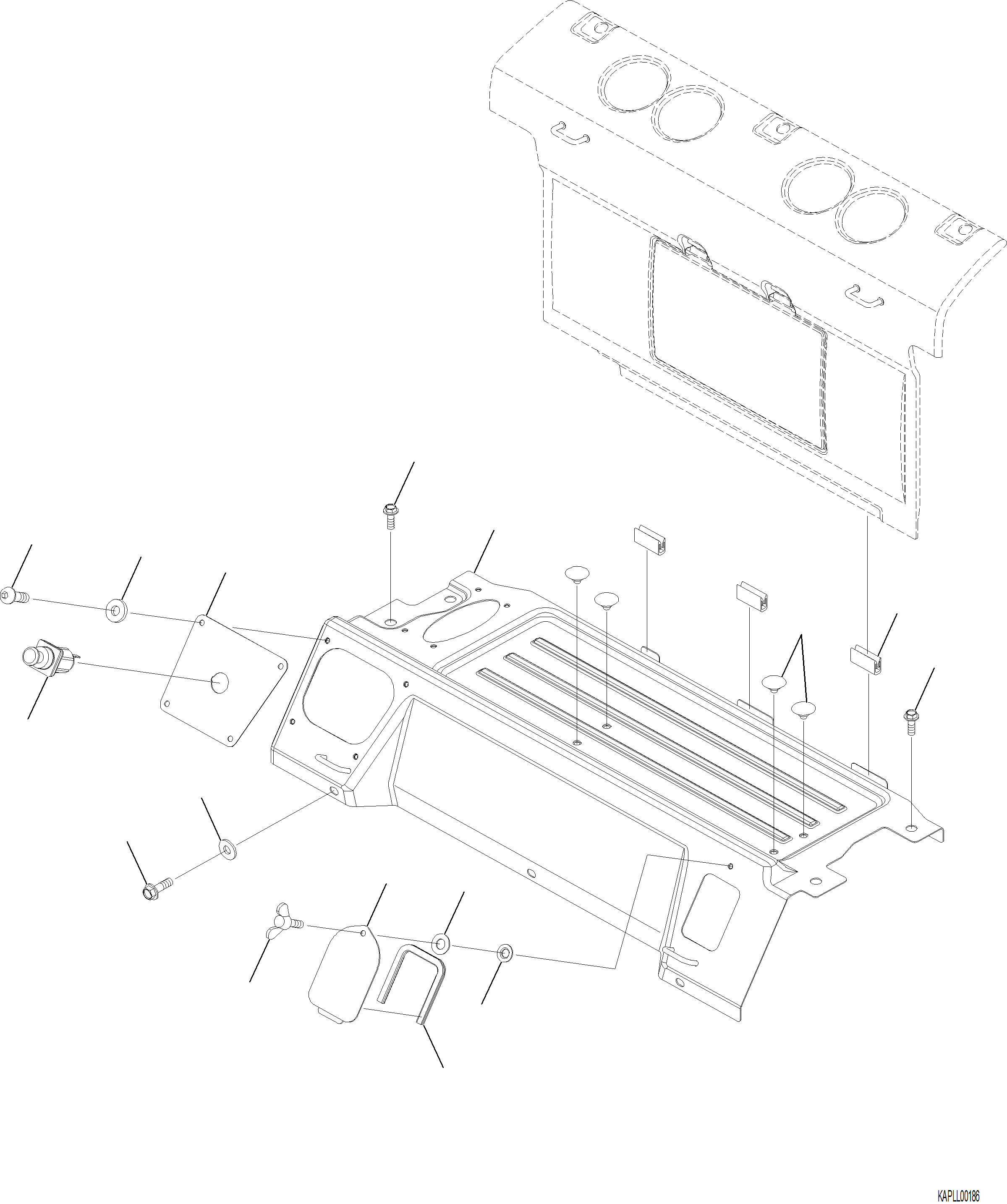 Excavators Komatsu / PC230F-11 SN A20700-UP(pc230f11) / K1110-001032 CAB IN PARTS LUGGAGE PLATE AND CIGARETTE LIGHTER(K-094 : K1110-001032)