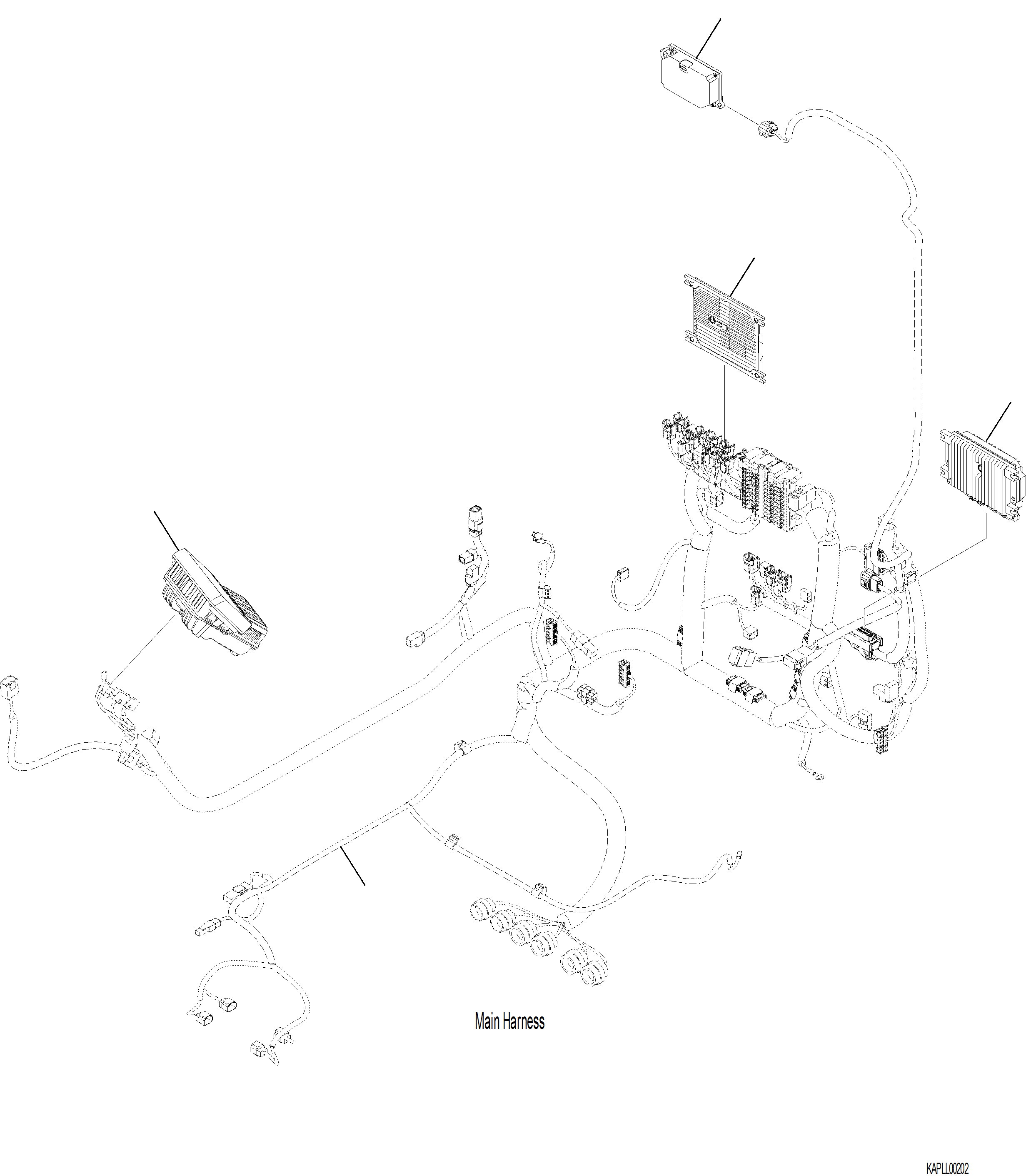 Komatsu parts book diagram for PC230F-11 SN A20700-UP: K1110-001045 CAB IN PARTS MONITOR AND CONTROLLER