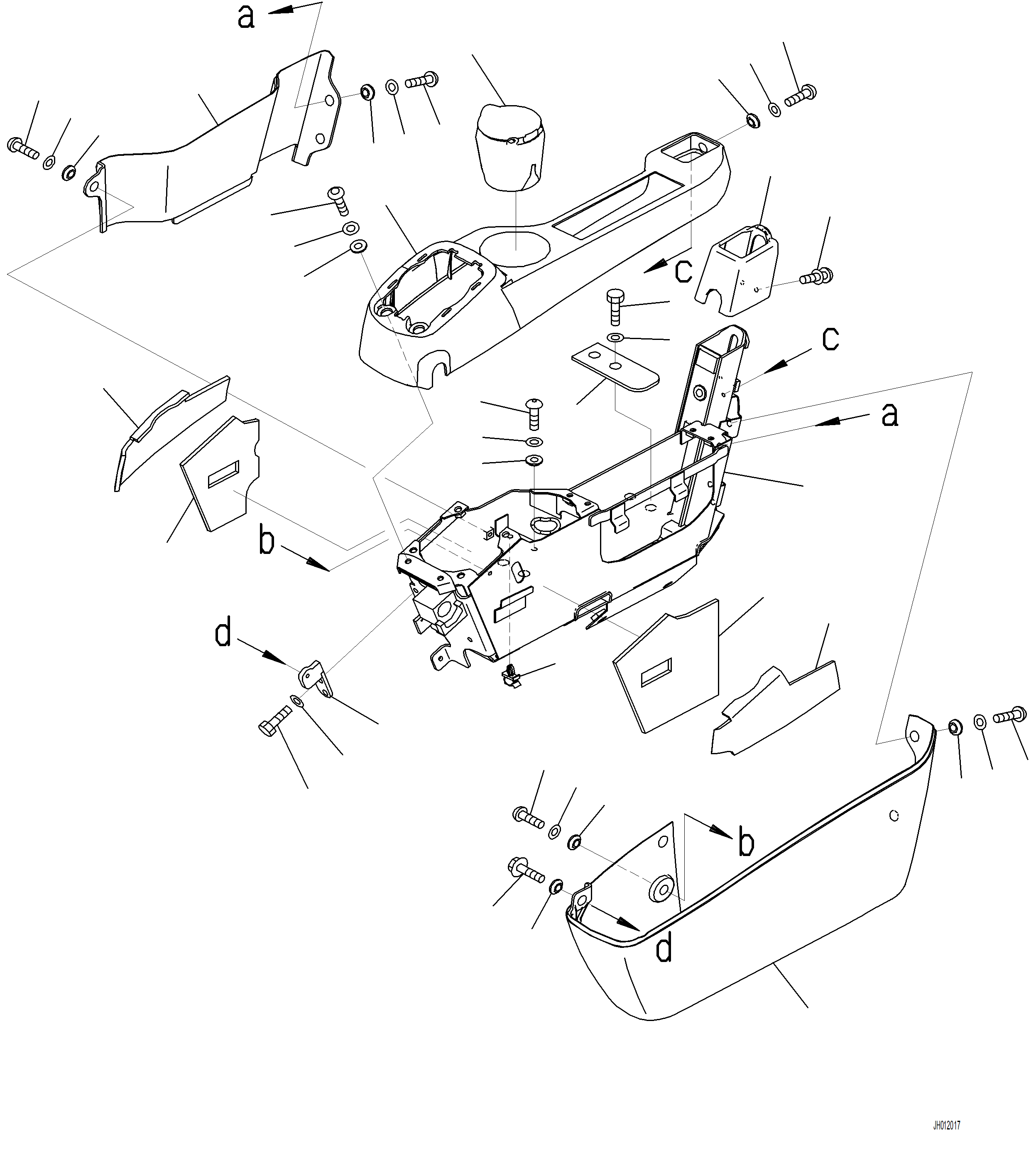 Excavators Komatsu / PC230F-11 SN A20700-UP(pc230f11) / K1110-001058 CAB FLOOR CONSOLE, L.H.(K-146 : K1110-001058)