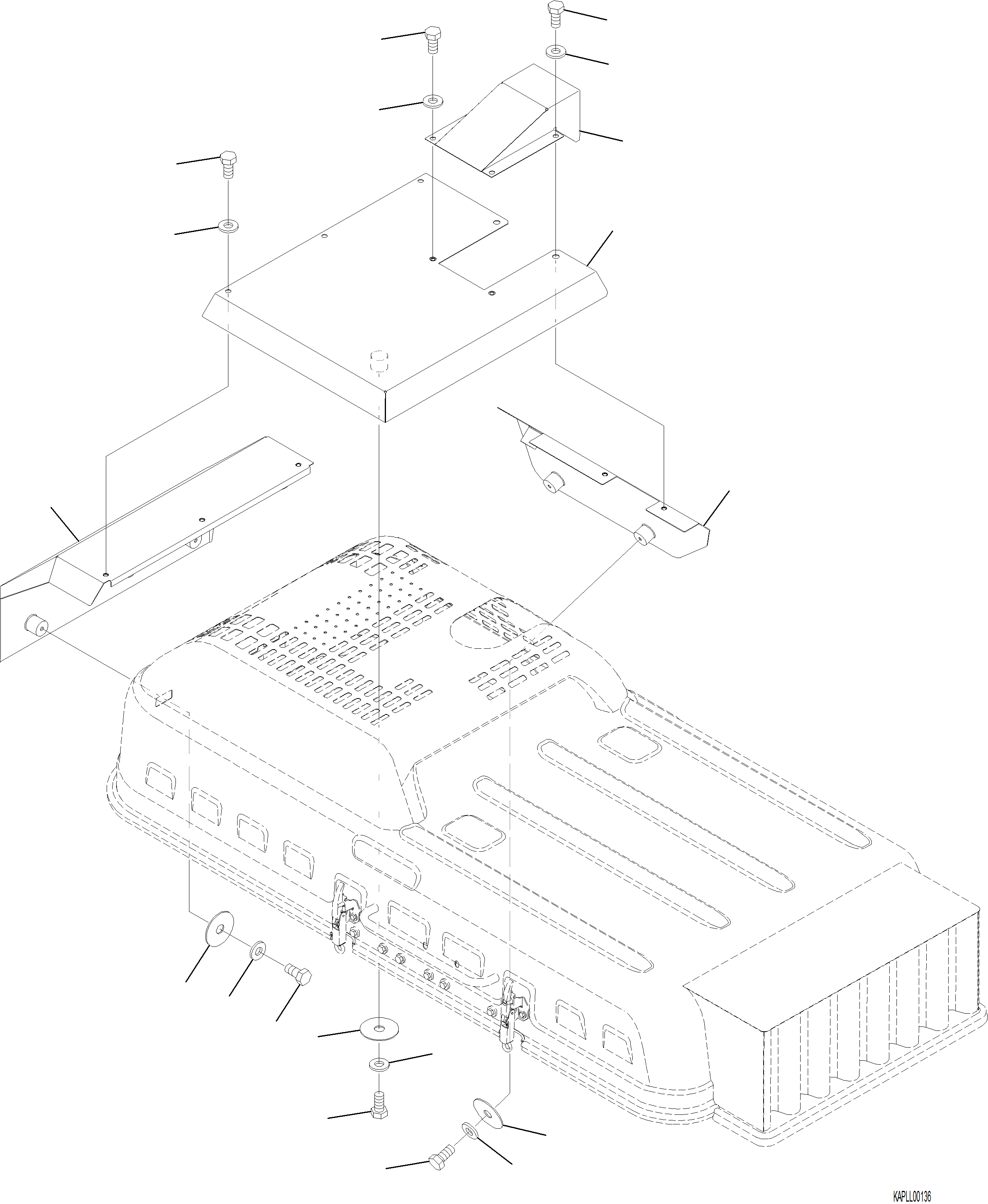 Excavators Komatsu / PC230F-11 SN A20700-UP(pc230f11) / M1110-001002 ENGINE HOOD EXHAUST COVER(M-006 : M1110-001002)