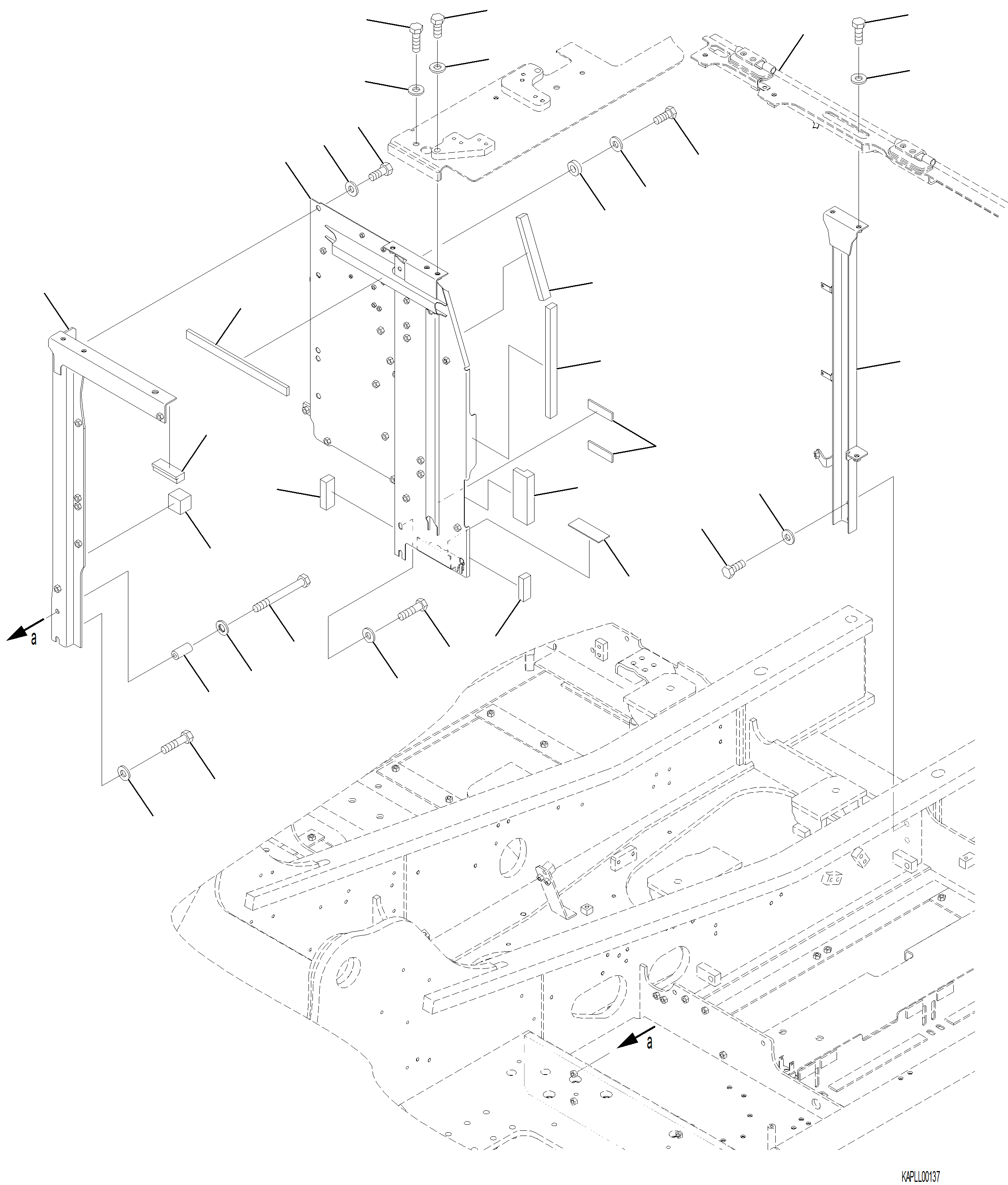 Excavators Komatsu / PC230F-11 SN A20700-UP(pc230f11) / M1120-001001 MACHINE CAB FRAME(M-008 : M1120-001001)