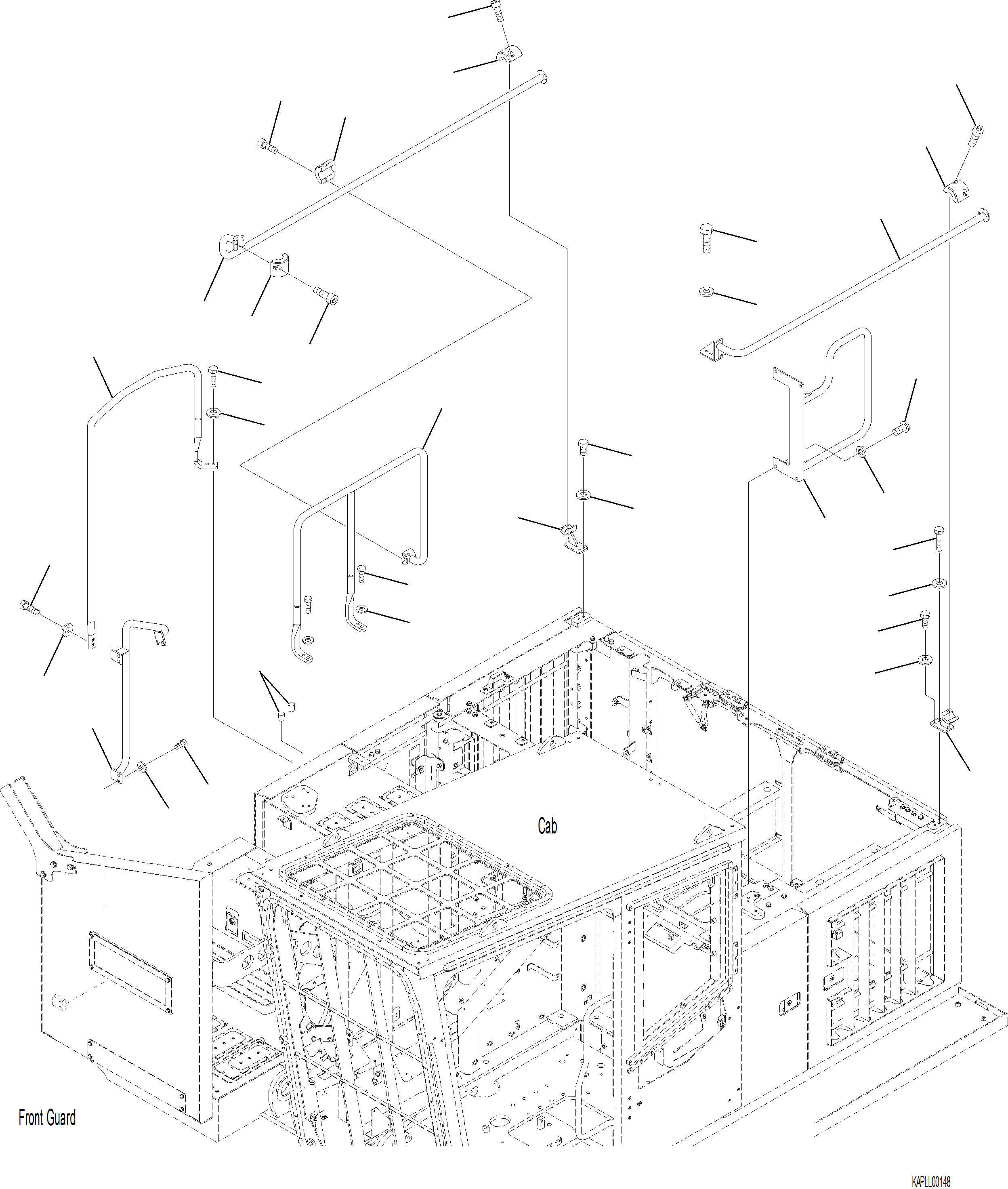 Excavators Komatsu / PC230F-11 SN A20700-UP(pc230f11) / M1310-001001 HANDRAIL(M-040 : M1310-001001)