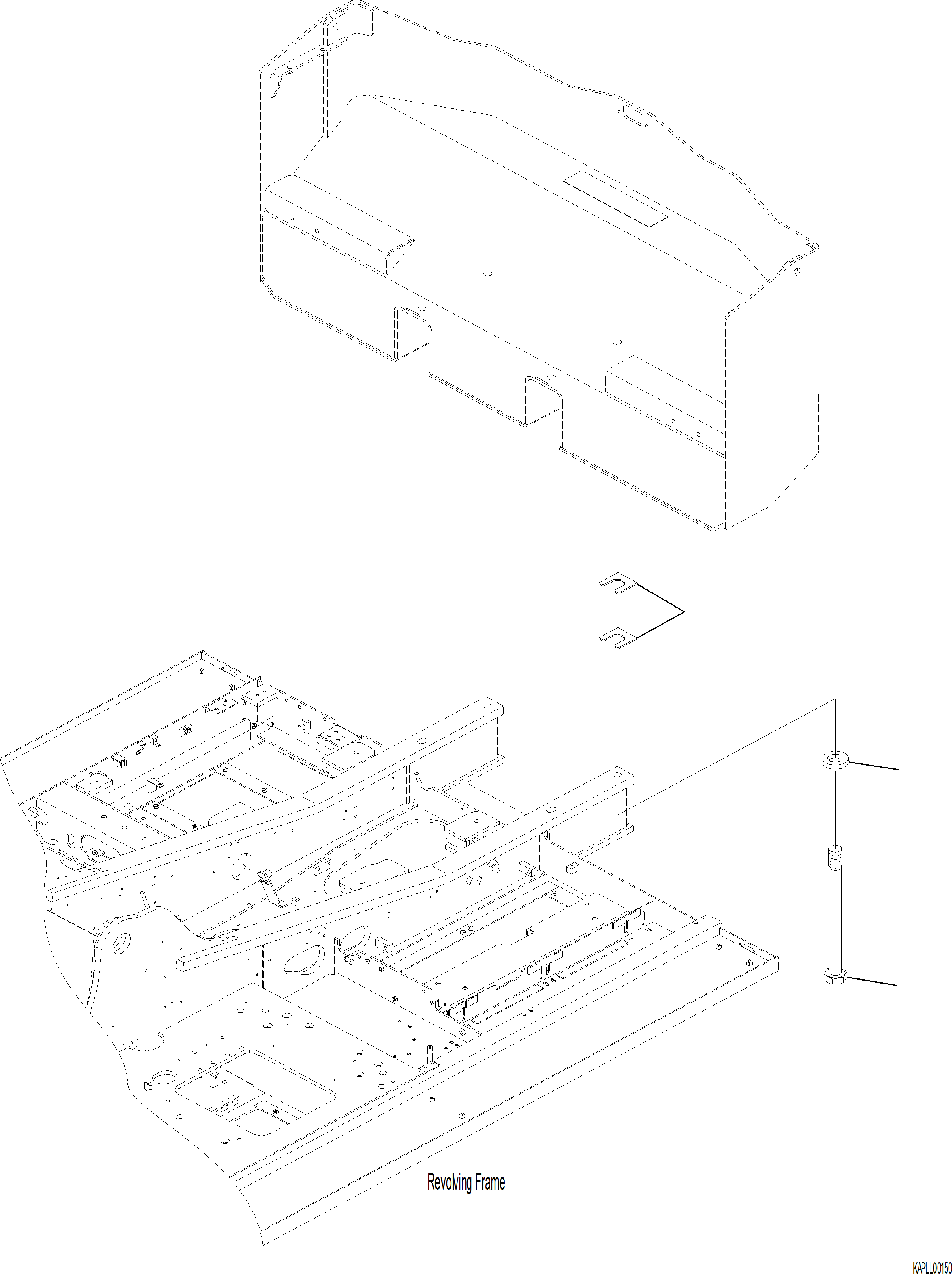 Komatsu parts book diagram for PC230F-11 SN A20700-UP: M1520-001001 COUNTERWEIGHT MOUNTING