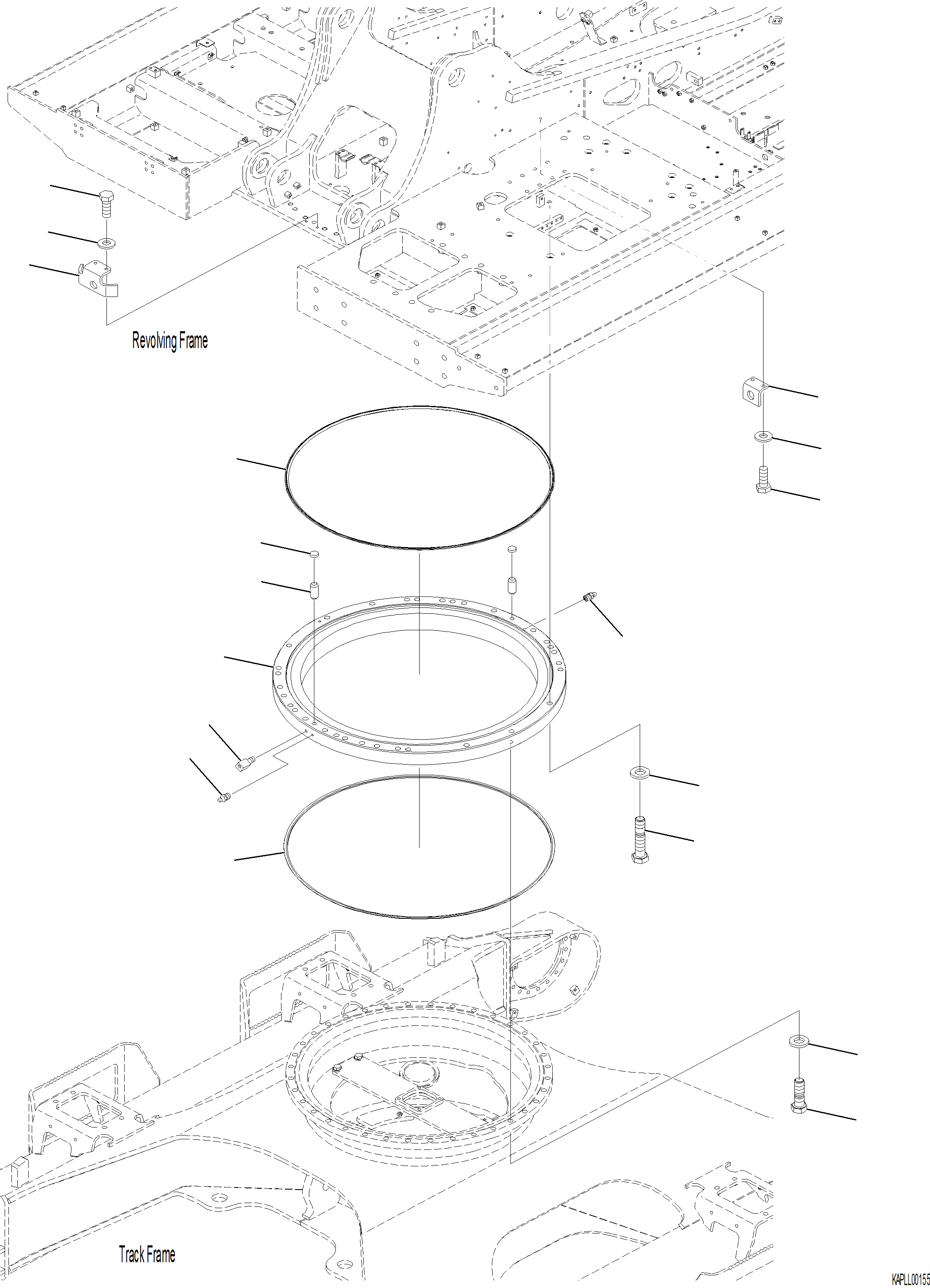 Komatsu parts book diagram for PC230F-11 SN A20700-UP: N1110-001001 SWING CIRCLE