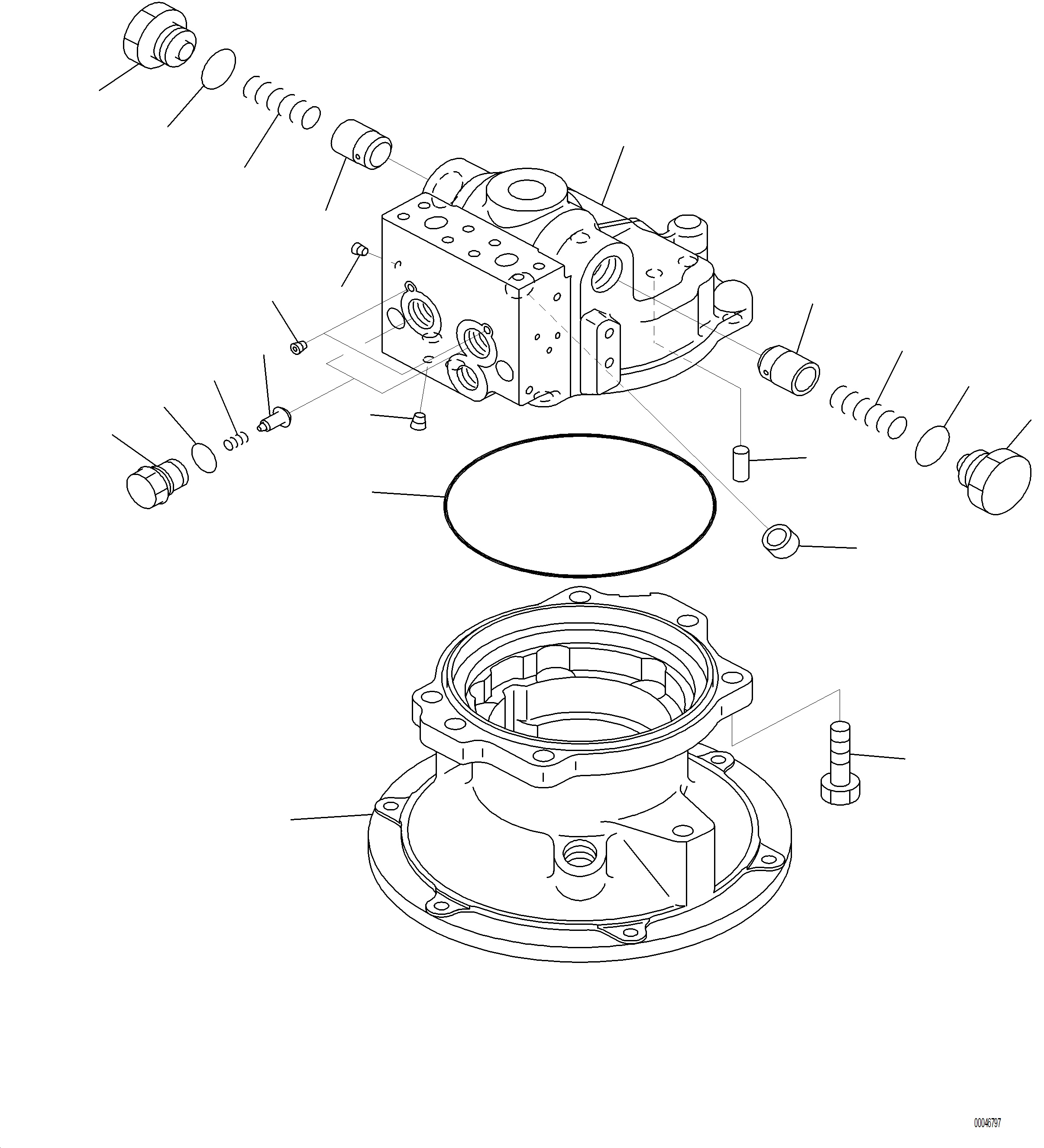 Komatsu parts book diagram for PC230F-11 SN A20700-UP: N1210-001001 SWING MOTOR