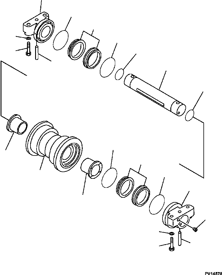 Komatsu parts book diagram for PC230F-11 SN A20700-UP: R0200-001001 TRACK ROLLER