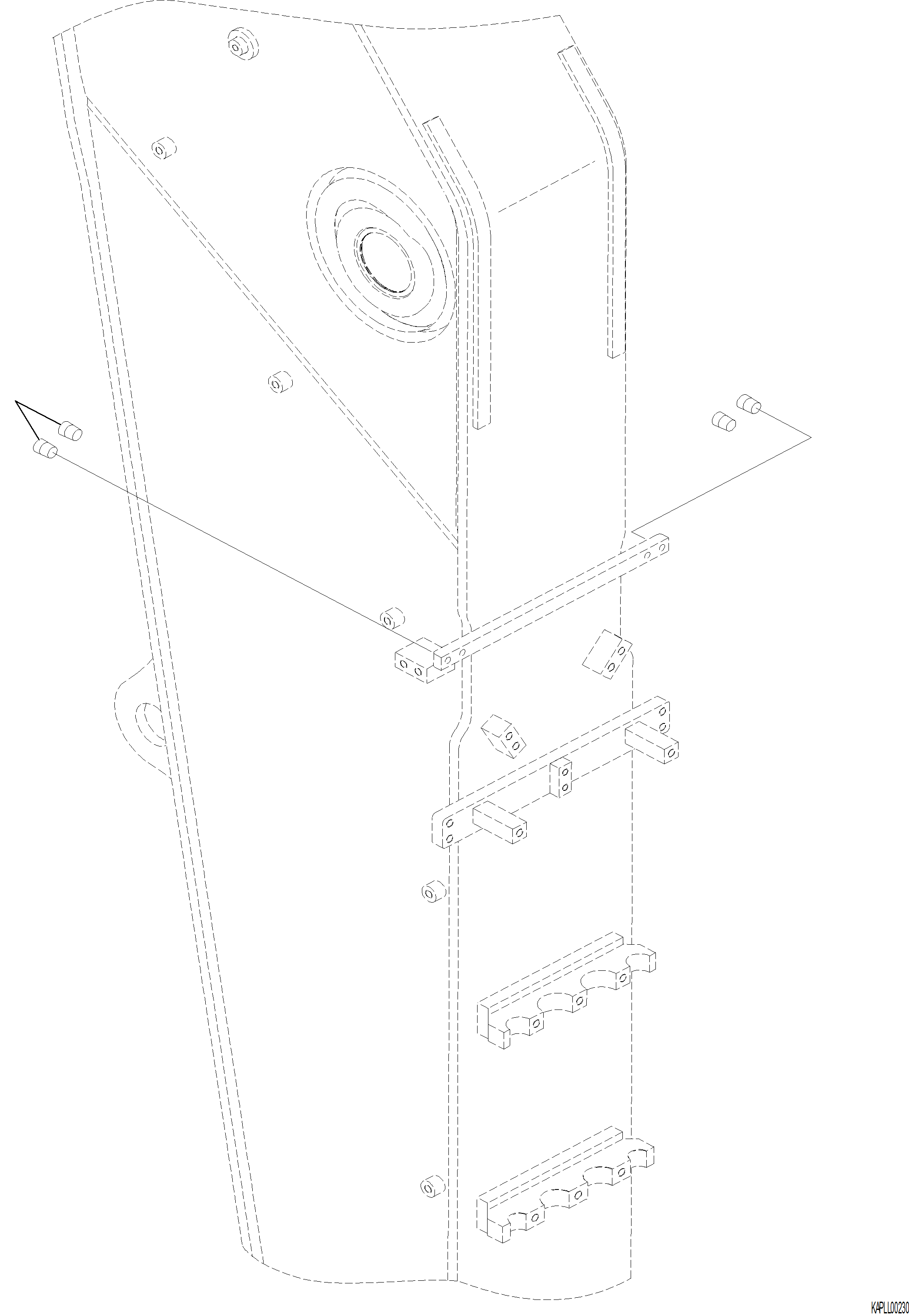 Komatsu parts book diagram for PC230F-11 SN A20700-UP: T1200-001006 ARM, 2920 MM ATTACHMENT PLUG