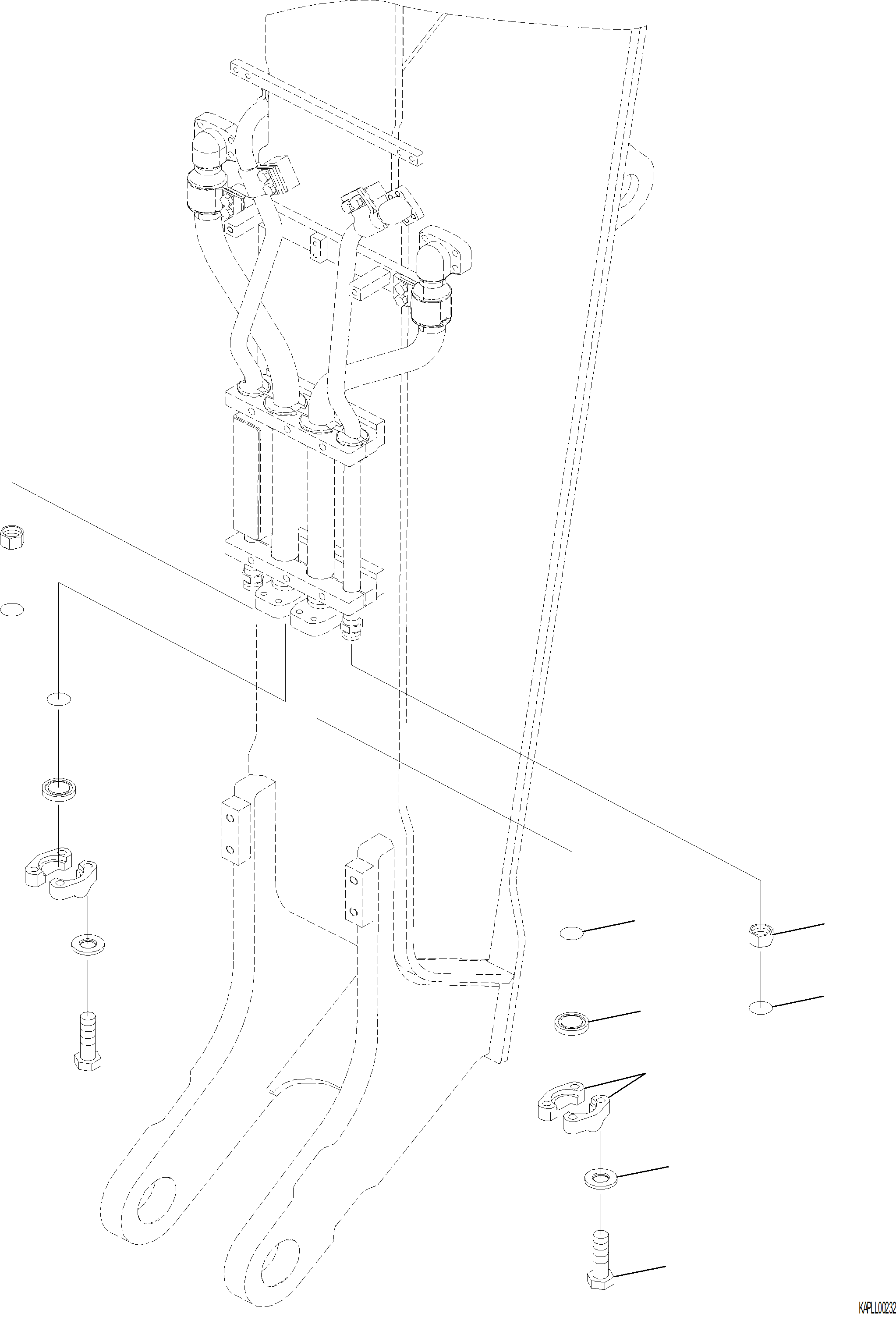 Komatsu parts book diagram for PC230F-11 SN A20700-UP: T1200-001008 ARM, 2920 MM CAPS