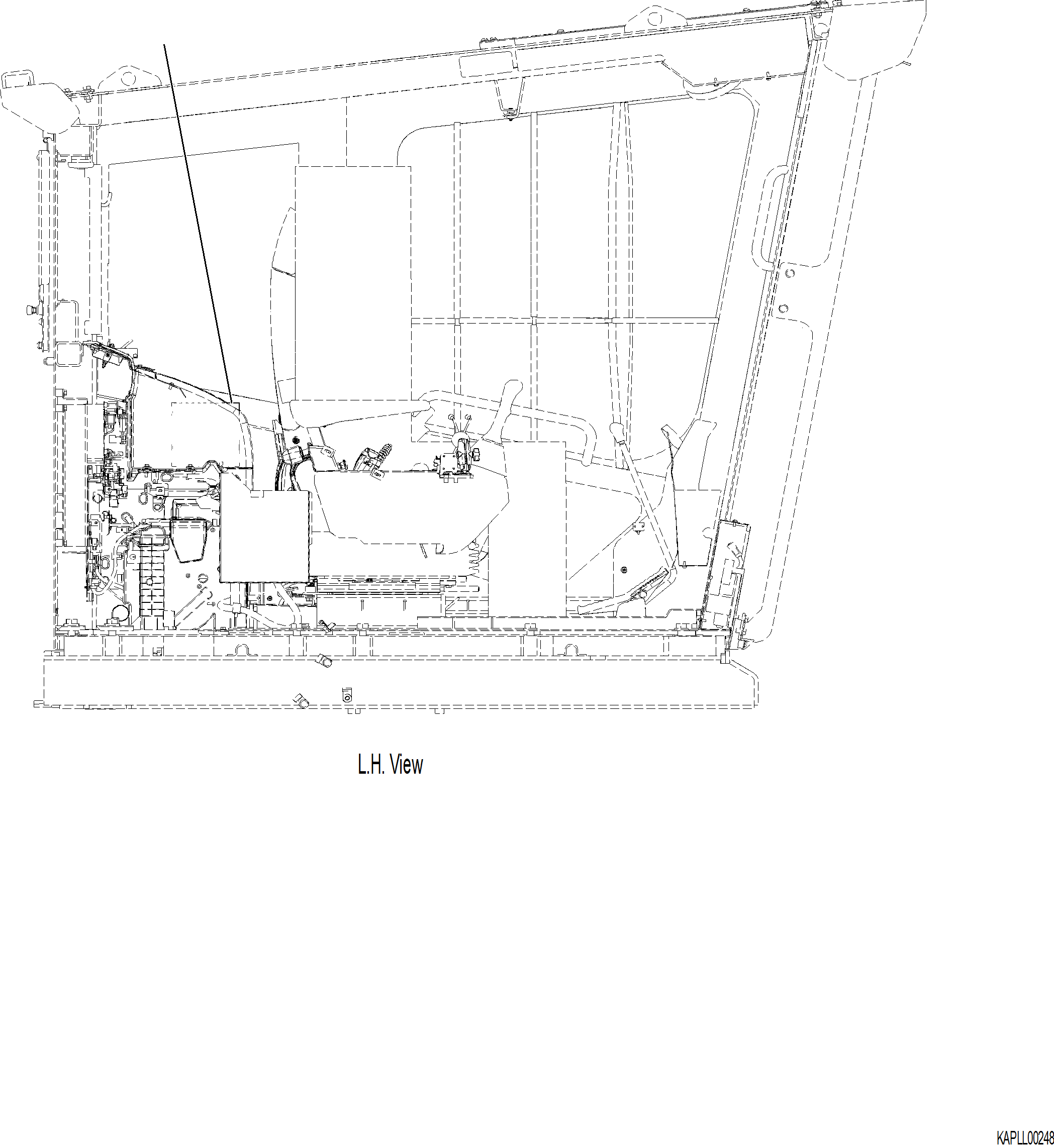 Komatsu parts book diagram for PC230F-11 SN A20700-UP: U0110-001001 LUBRICATION CHART