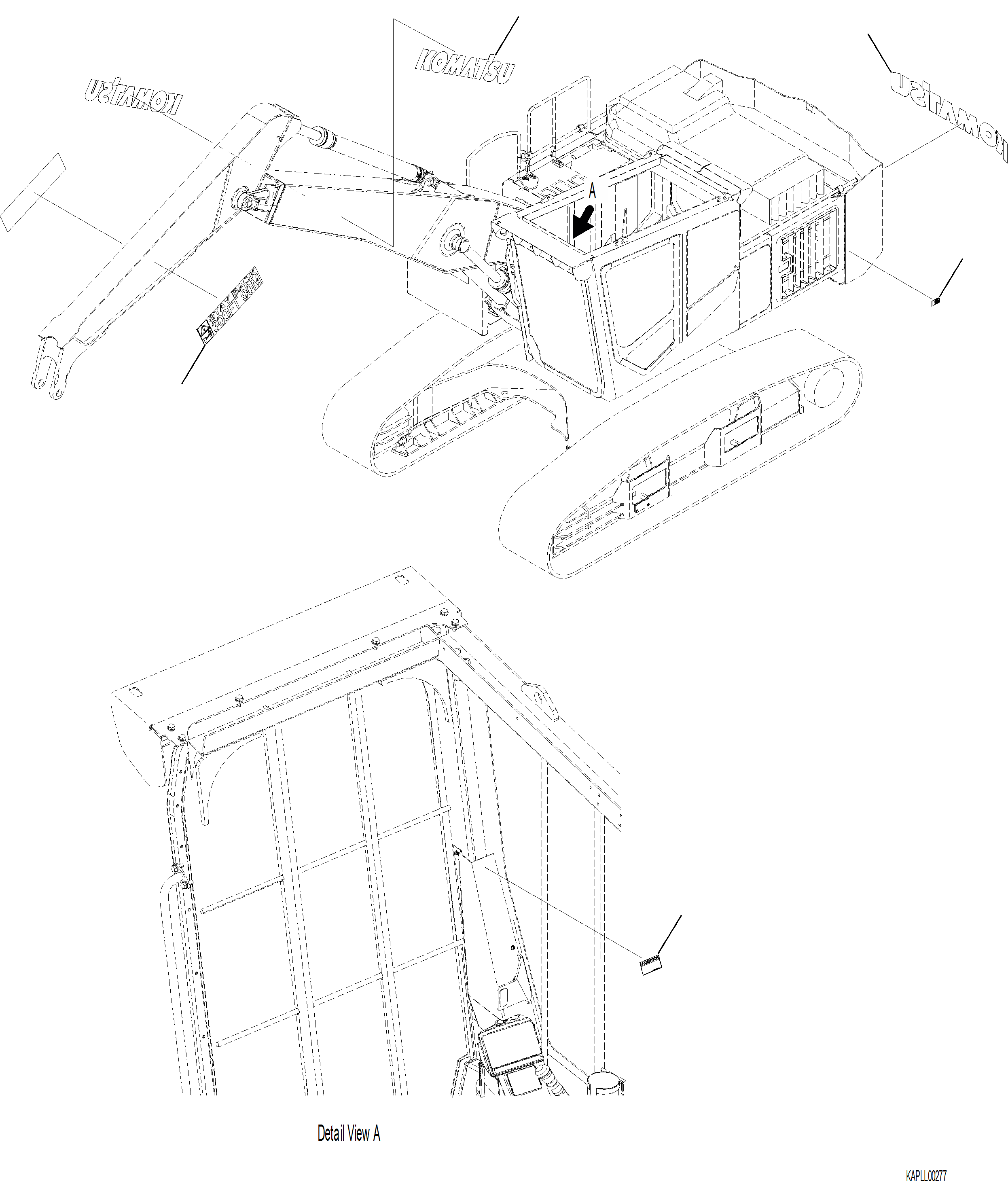 Excavators Komatsu / PC230F-11 SN A20700-UP(pc230f11) / U0150-001001 KOMATSU LOGO(U-008 : U0150-001001)