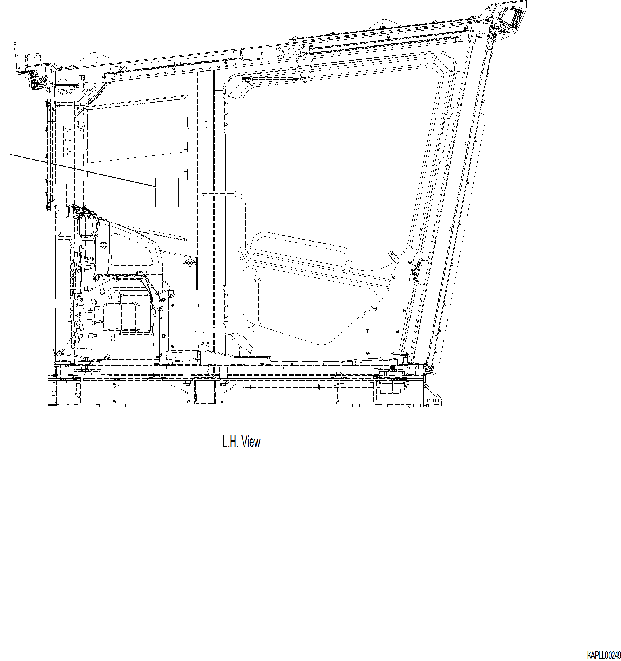 Komatsu parts book diagram for PC230F-11 SN A20700-UP: U0200-001001 LIFTING CAPACITY CHART