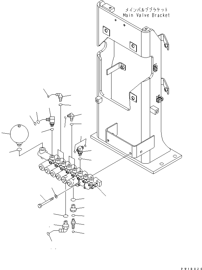 Komatsu parts book diagram for PC230LC-7-BA S/N 11001-UP: SOLENOID VALVE (VALVE)