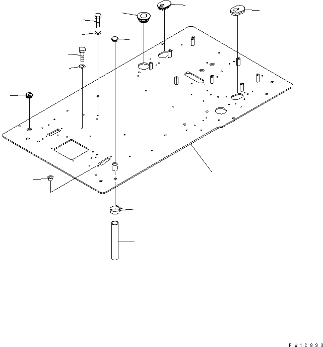 Komatsu parts book diagram for PC230LC-7-BA S/N 11001-UP: FLOOR FRAME (FLOOR FRAME) (FOR SKYLIGHT WIPER)