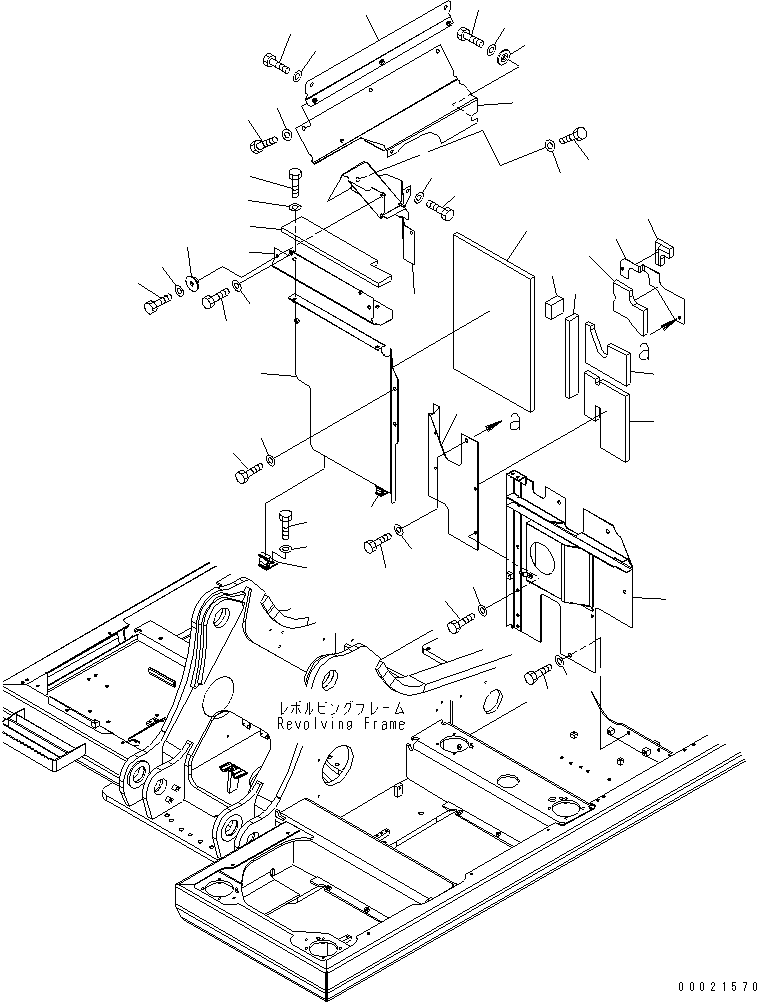 Komatsu parts book diagram for PC230LC-7-BA S/N 11001-UP: PARTITION (MACHINE CAB)(#15001-)