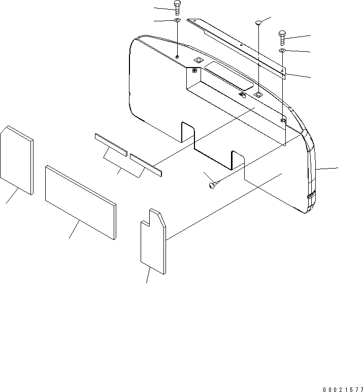 Komatsu parts book diagram for PC230LC-7-BA S/N 11001-UP: COUNTER WEIGHT(#15001-)
