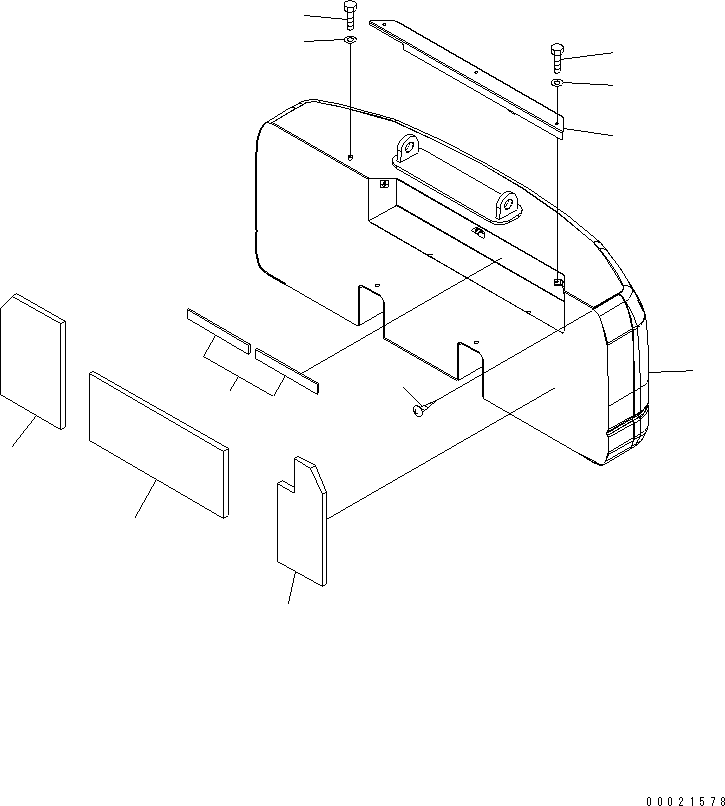 Komatsu parts book diagram for PC230LC-7-BA S/N 11001-UP: COUNTER WEIGHT (SLING)(#15001-)