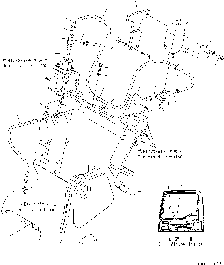 Komatsu parts book diagram for PC230LC-7-BA S/N 11001-UP: BREAKER ADAPTER (FOR NIPPON PNEUMATIC)(#11039-)