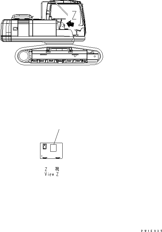 Komatsu parts book diagram for PC230LC-7-BA S/N 11001-UP: PLATE (LUBRICATION STANDARD CHART) (500H)