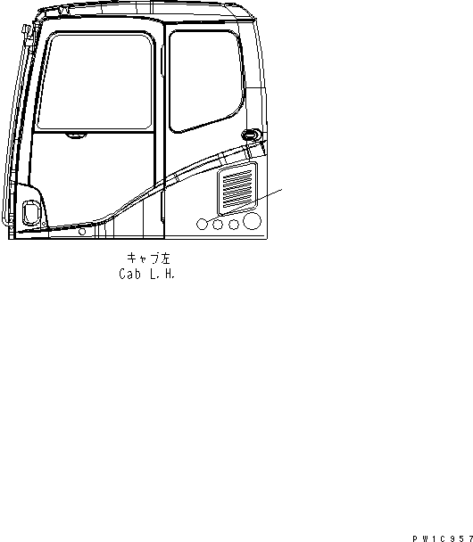 Komatsu parts book diagram for PC230LC-7-BA S/N 11001-UP: PLATE (QUARRY MARK)