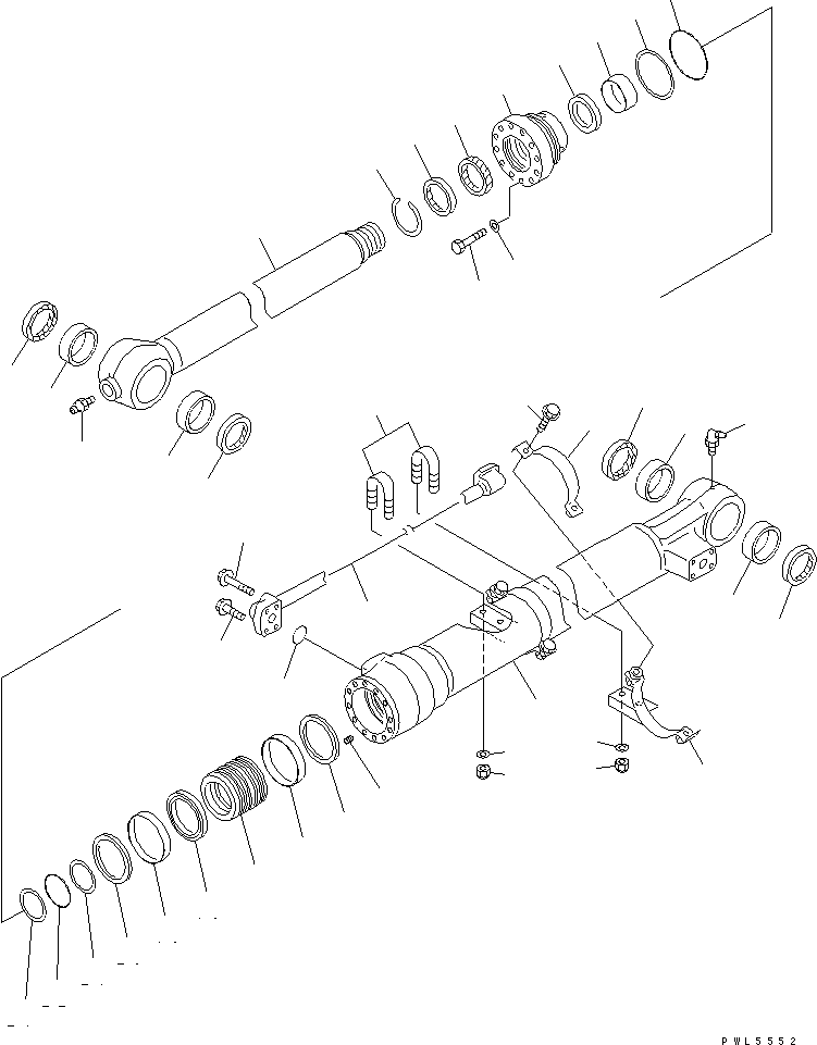 Komatsu parts book diagram for PC230LC-7-BA S/N 11001-UP: BUCKET CYLINDER
