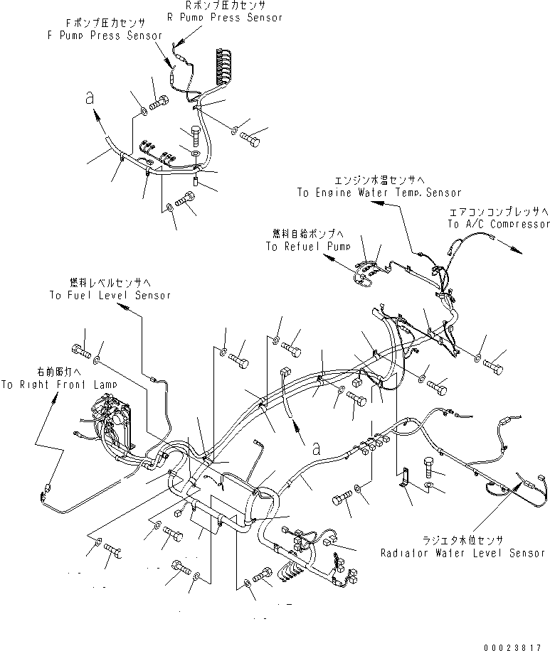Excavators Komatsu / PC230NHD-7K S/N K40001-UP(pc230nhu) / WIRING (MAIN HARNESS) (HARNESS AND CLIP)(120040 : E0200-02A0)