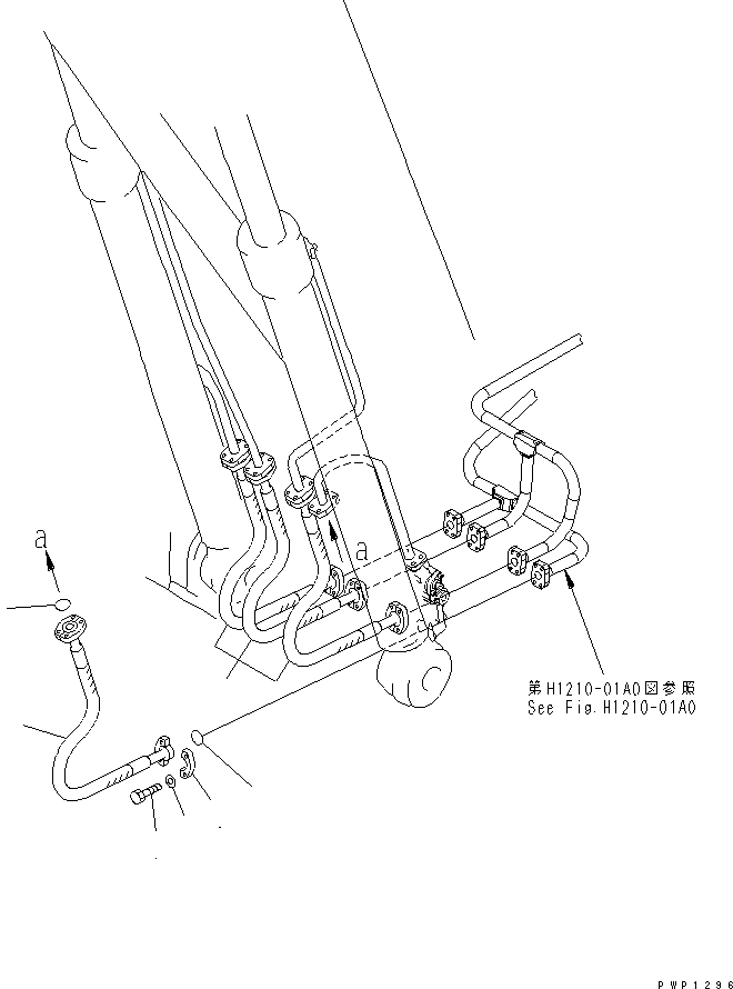 Excavators Komatsu / PC230NHD-7K S/N K40001-UP(pc230nhu) / BOOM LINE (BOOM HOSE) (FOR 1-PIECE BOOM)(150230 : H1210-02A0)