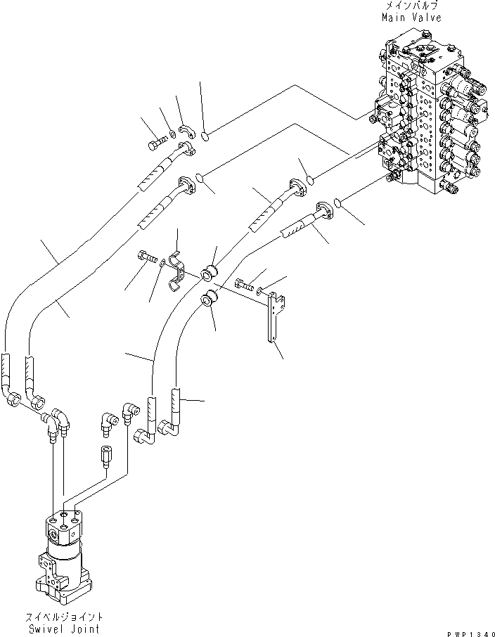 Excavators Komatsu / PC230NHD-7K S/N K40001-UP(pc230nhu) / TRAVEL LINE(150420 : H1310-01A0)