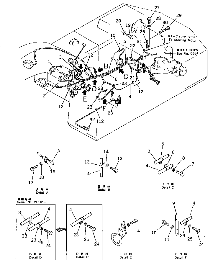 Excavators Komatsu / PC240-3K S/N K10001-UP(pc240-3u) / ELECTRICAL SYSTEM (WIRING) (1/2) (X ?Y ?Z)(030150 : 1441)