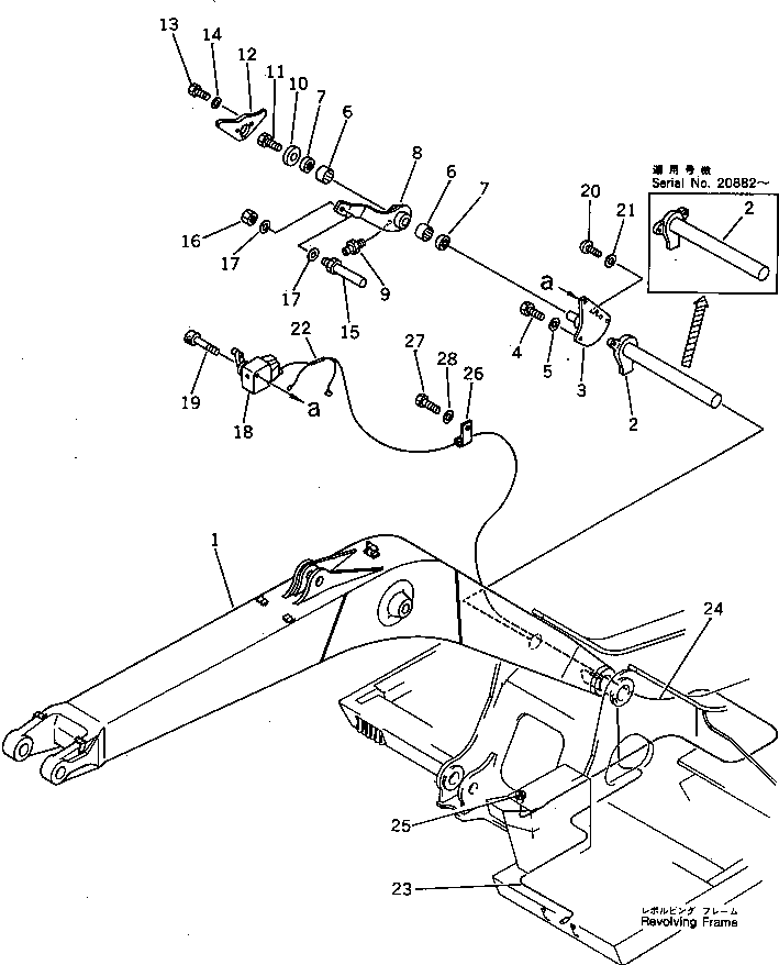 Excavators Komatsu / PC240-3K S/N K10001-UP(pc240-3u) / OVER LOAD WARNING DEVICE (1/2) (TBG SPEC.)(270010 : 9001)