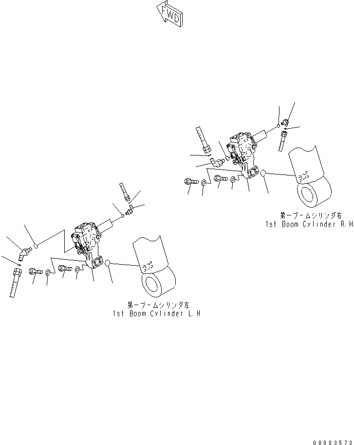 Excavators Komatsu / PC240LC-7K S/N K40001-UP(pc240l2u) / BURST VALVE LINE (BOOM CYLINDER SIDE) (FOR 2-PIECE BOOM)(150290 : H1250-01A1)