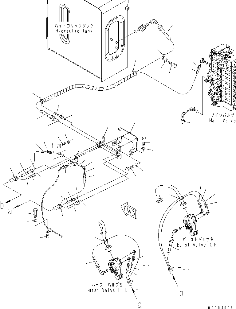 Excavators Komatsu / PC240LC-7K S/N K40001-UP(pc240l2u) / BURST VALVE LINE (BOOM) (CHASSIS SIDE) (FOR 2-PIECE BOOM)(150320 : H1250-02A2)