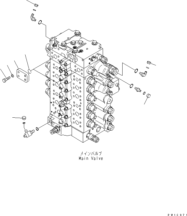 Excavators Komatsu / PC240LC-7K S/N K40001-UP(pc240l2u) / ATTACHMENT BLIND PARTS (1 ACTUATOR)(150390 : H1270-01A1)