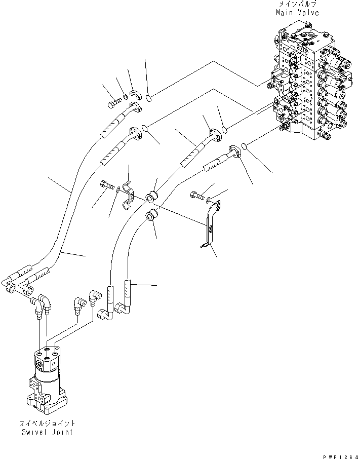 Excavators Komatsu / PC240LC-7K S/N K40001-UP(pc240l2u) / TRAVEL LINE(150450 : H1310-01A0)