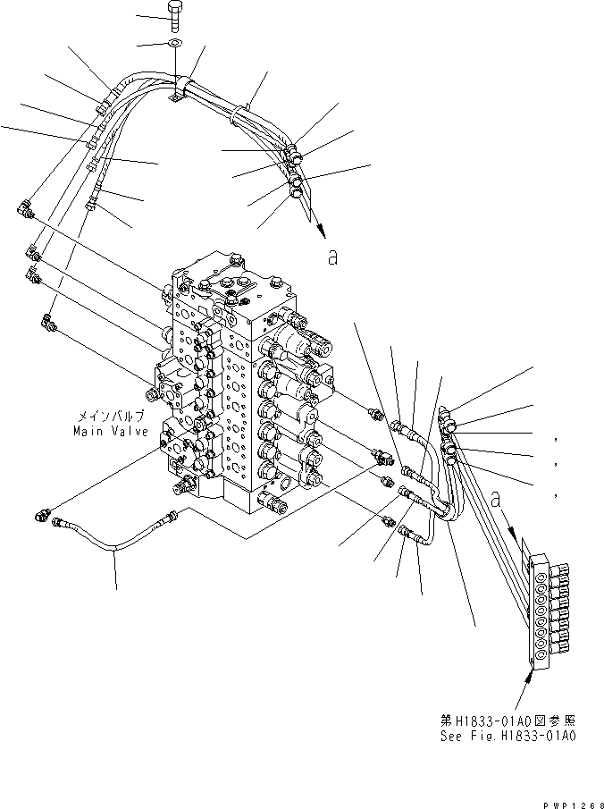 Excavators Komatsu / PC240LC-7K S/N K40001-UP(pc240l2u) / PPC MAIN LINE (HOSE)(150530 : H1840-01A0)