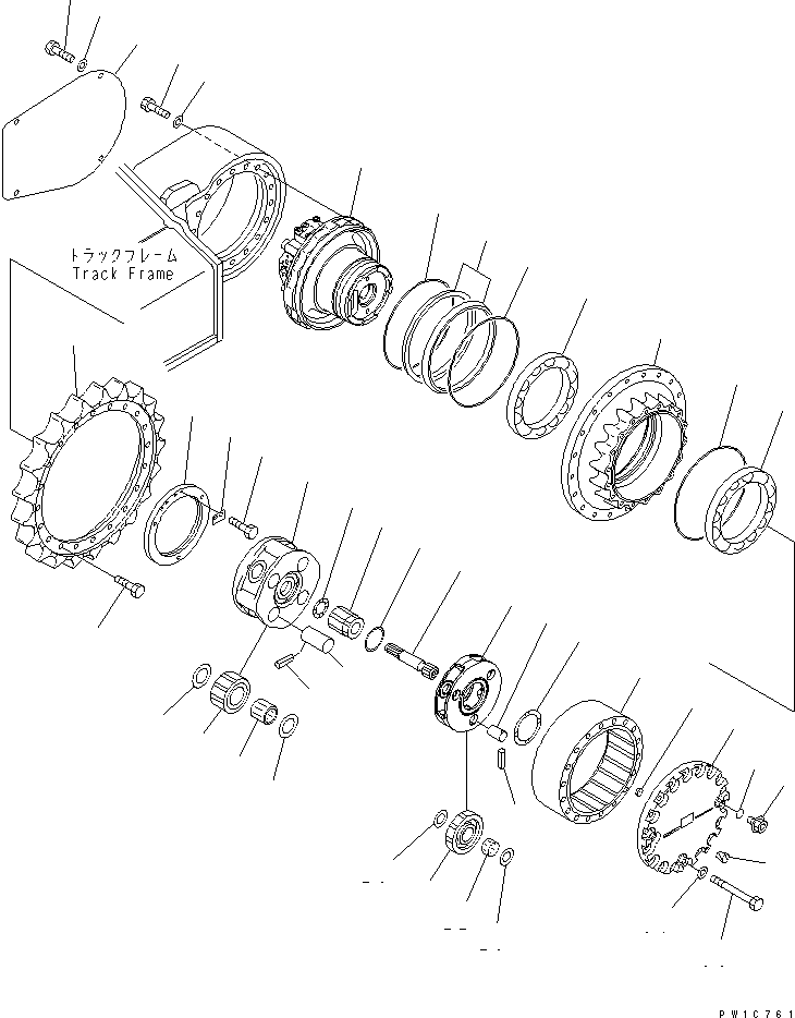 Excavators Komatsu / PC240LC-7K S/N K40001-UP(pc240l2u) / FINAL DRIVE(300020 : P1210-01A0)